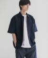 NAVY KAZETOSU メッシュ半袖シャツ メンズ