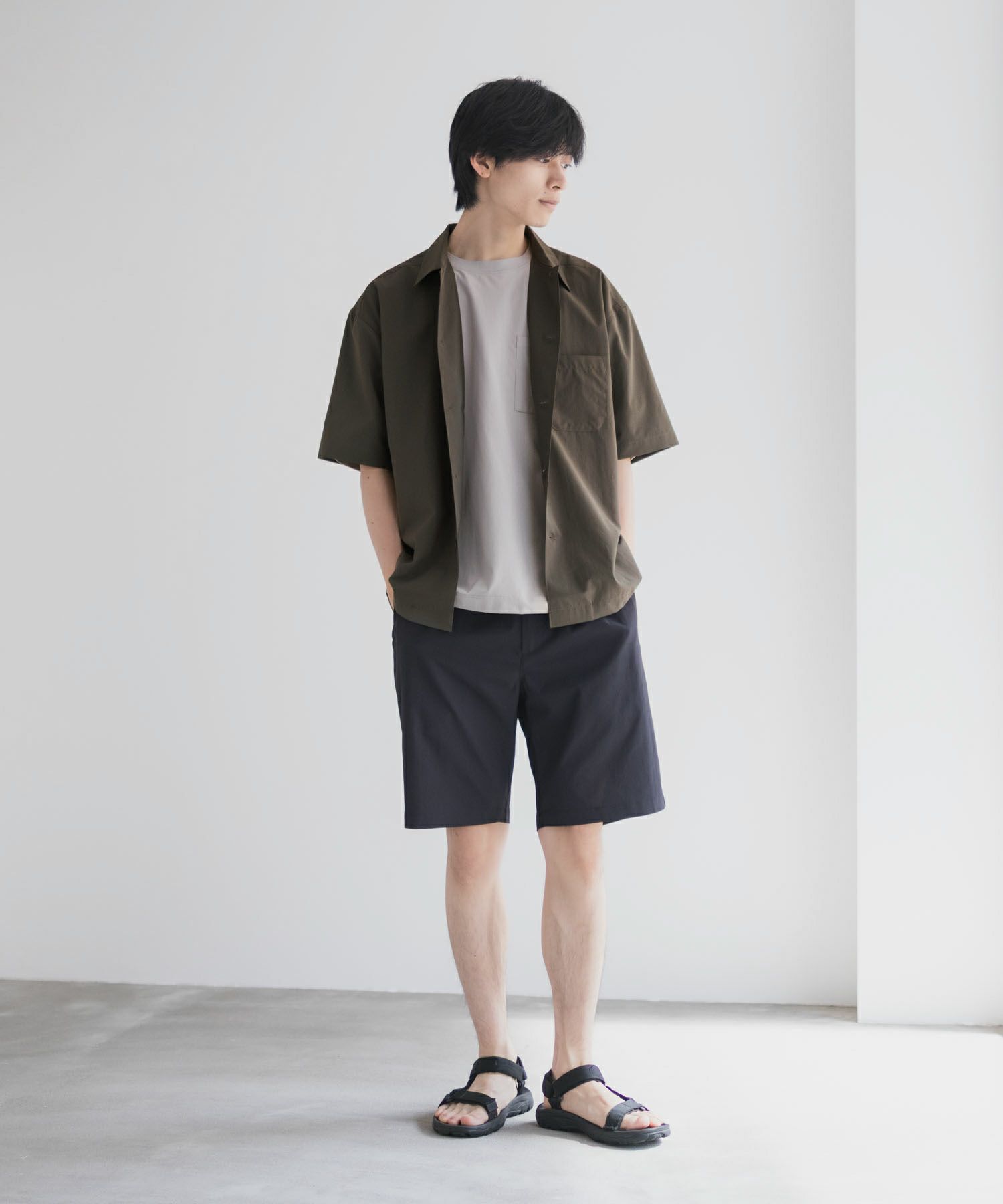NAVY  KAZETOSU メッシュ半袖シャツ メンズ商品サムネイル-17
