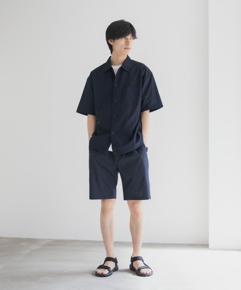 NAVY KAZETOSU メッシュ半袖シャツ メンズ