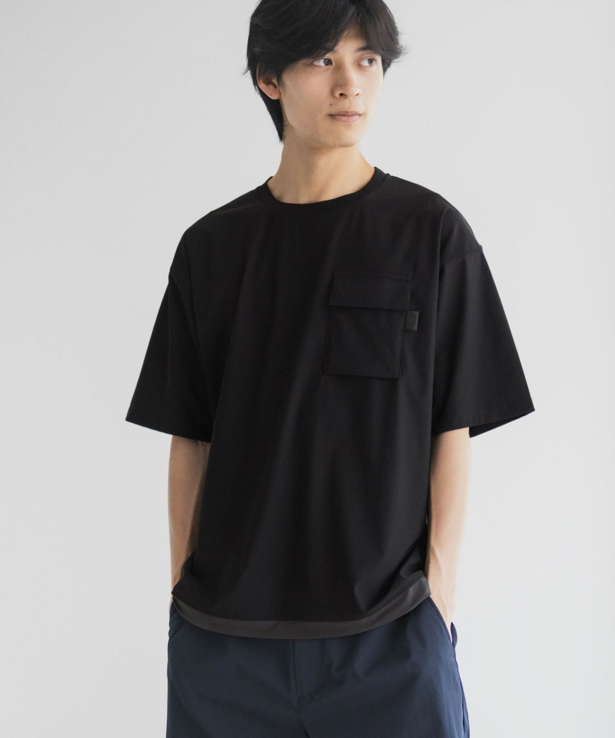 NAVY SARARI 極冷Tシャツ メンズ ネコポス 対応商品