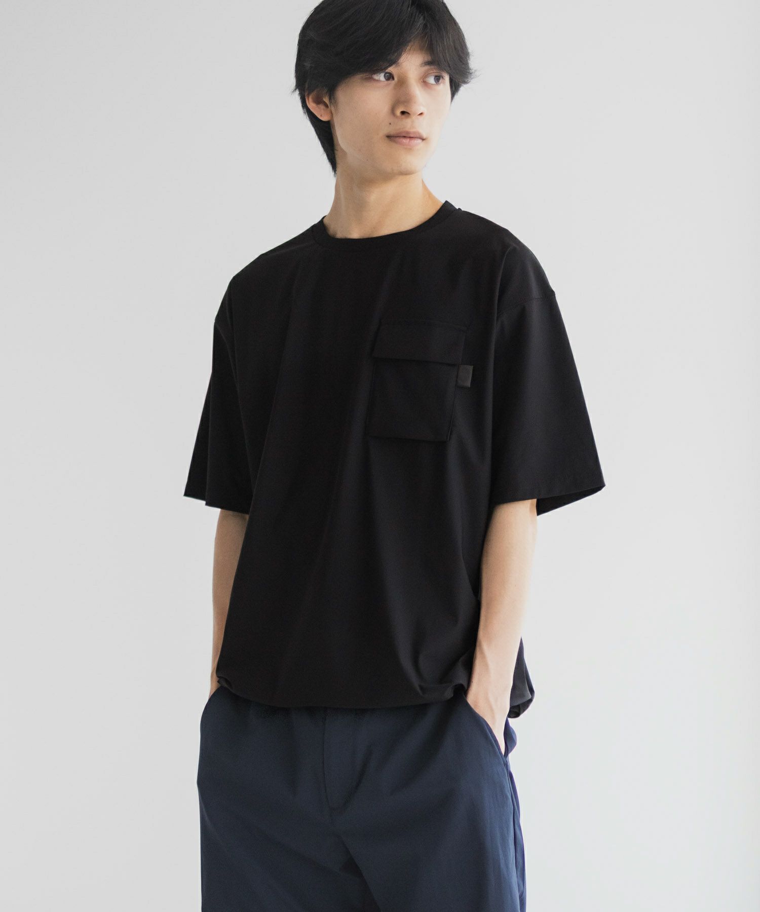 NAVY  SARARI 極冷Tシャツ メンズ メール便 対応商品商品サムネイル-7