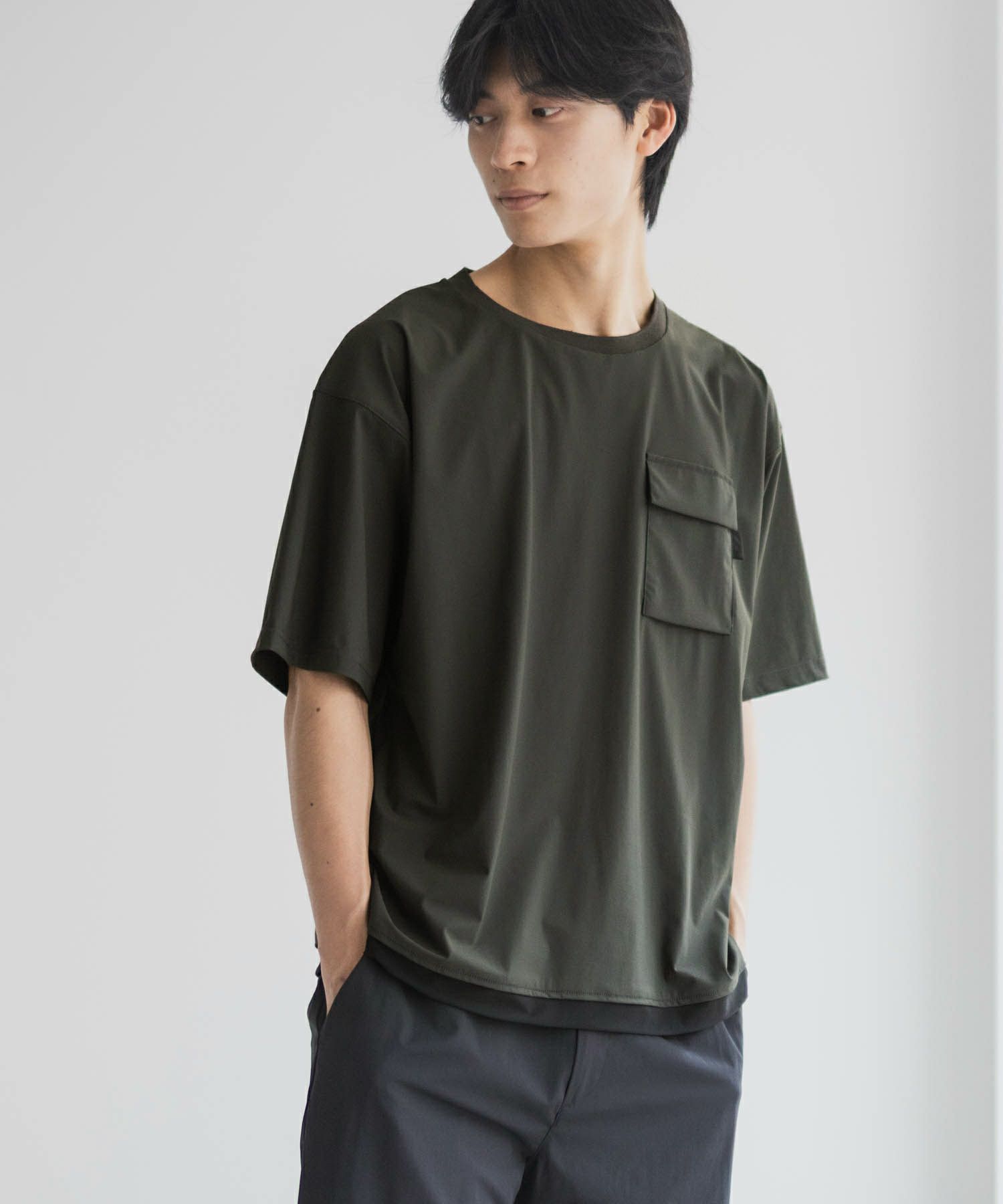 NAVY SARARI 極冷Tシャツ メンズ ネコポス 対応商品