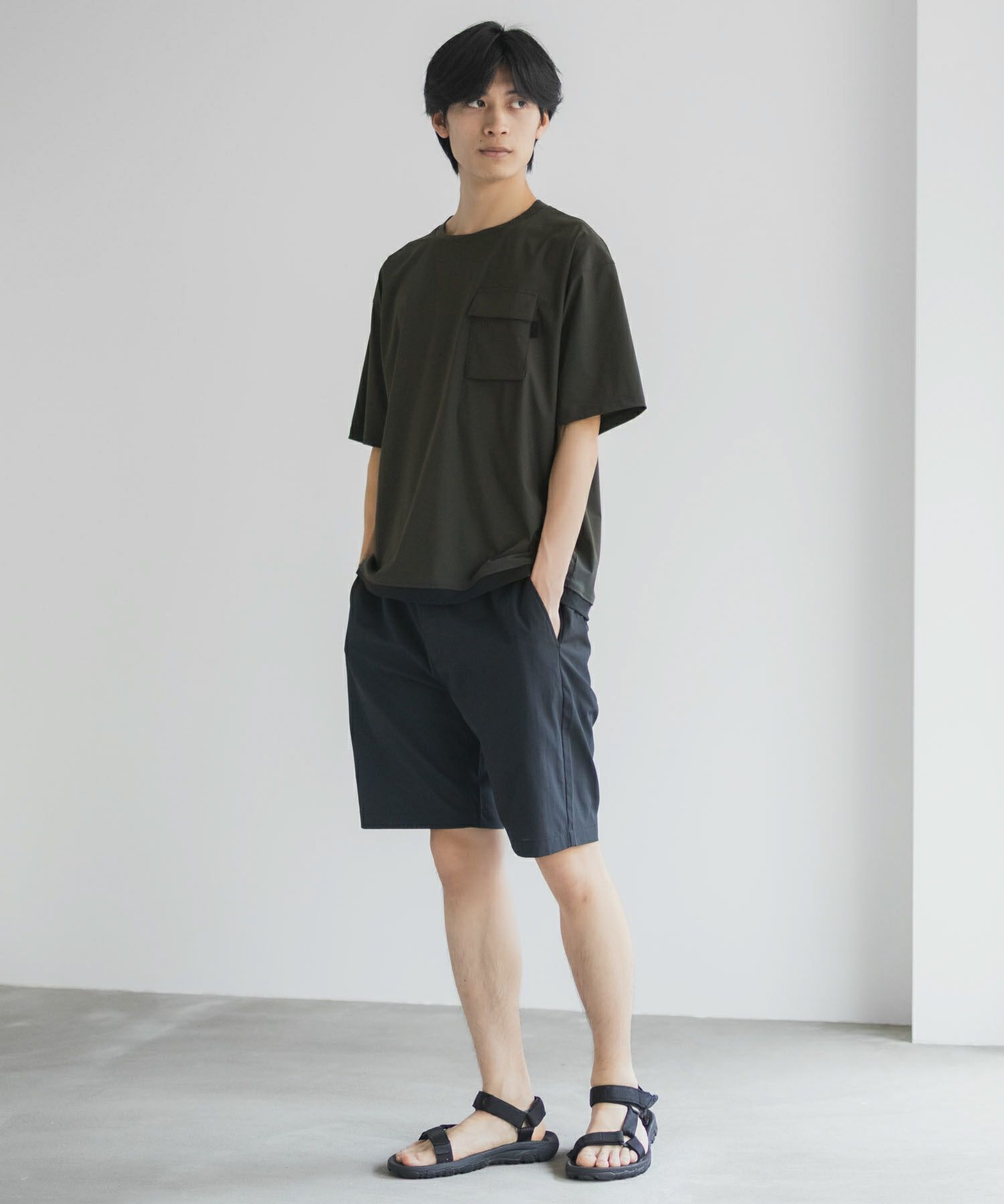 NAVY SARARI 極冷Tシャツ メンズ ネコポス 対応商品