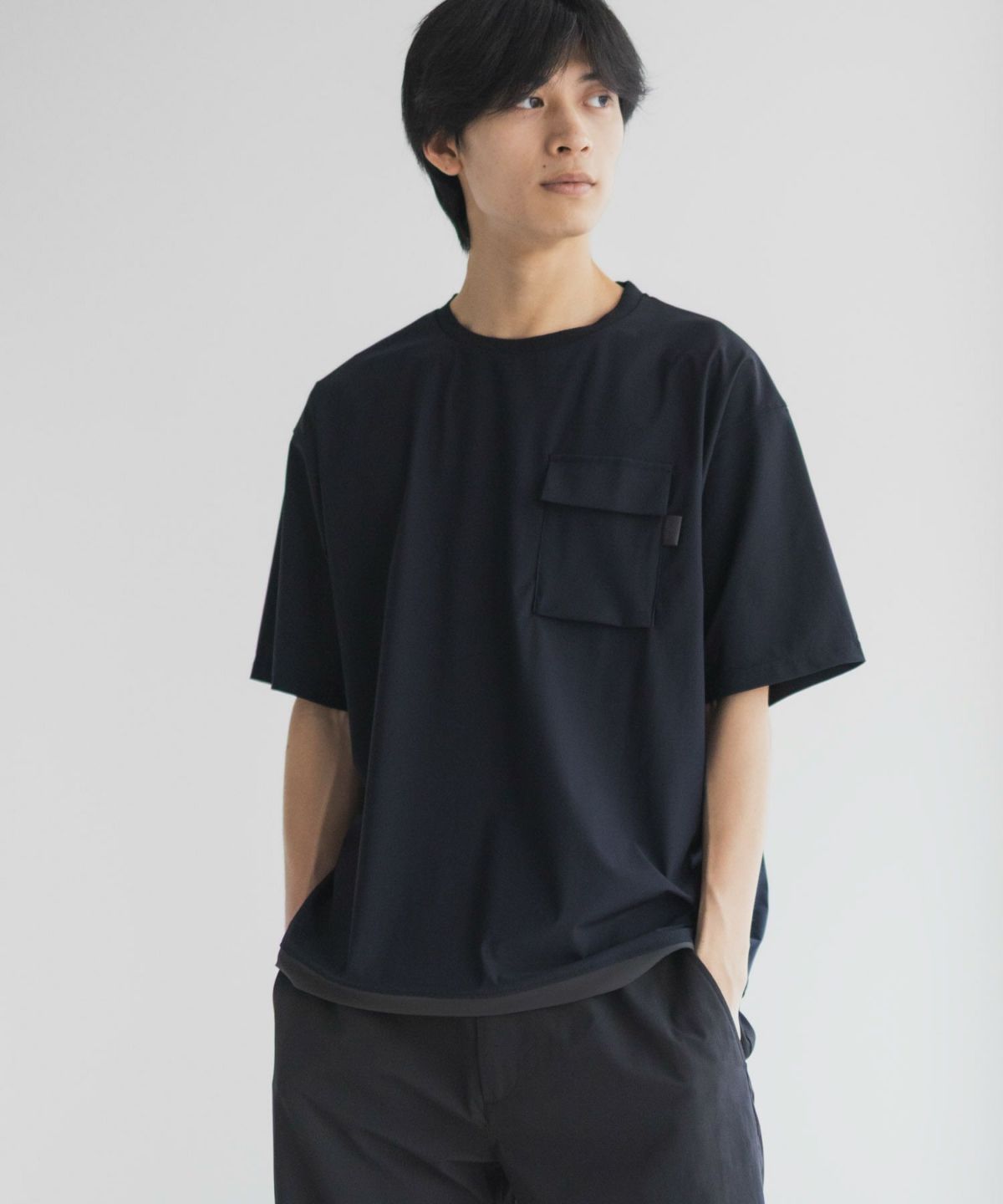 NAVY SARARI 極冷Tシャツ メンズ ネコポス 対応商品