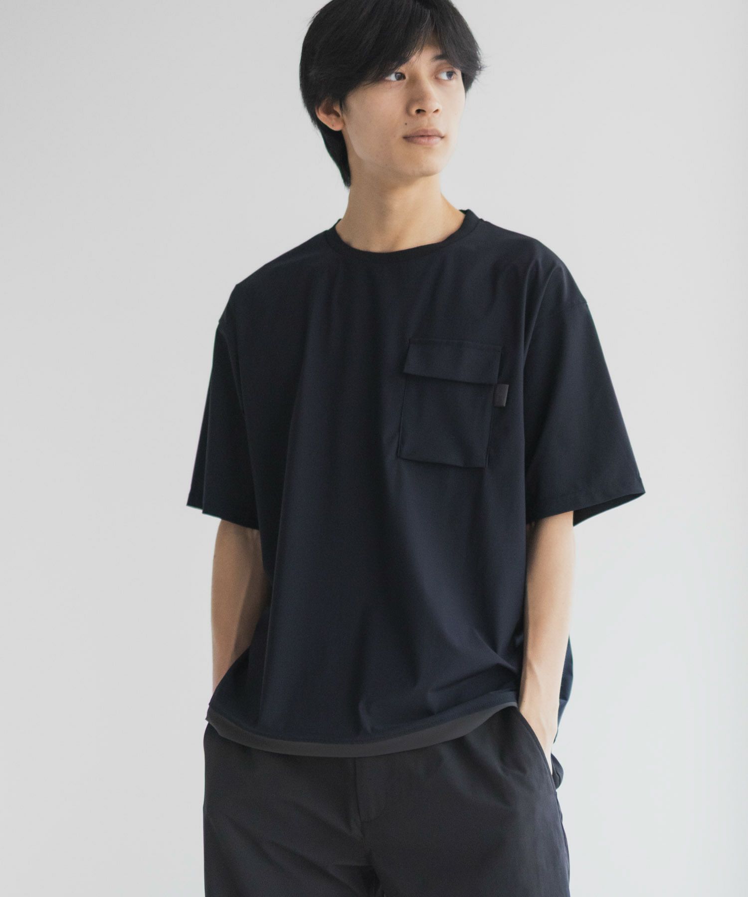 NAVY  SARARI 極冷Tシャツ メンズ メール便 対応商品商品サムネイル-15