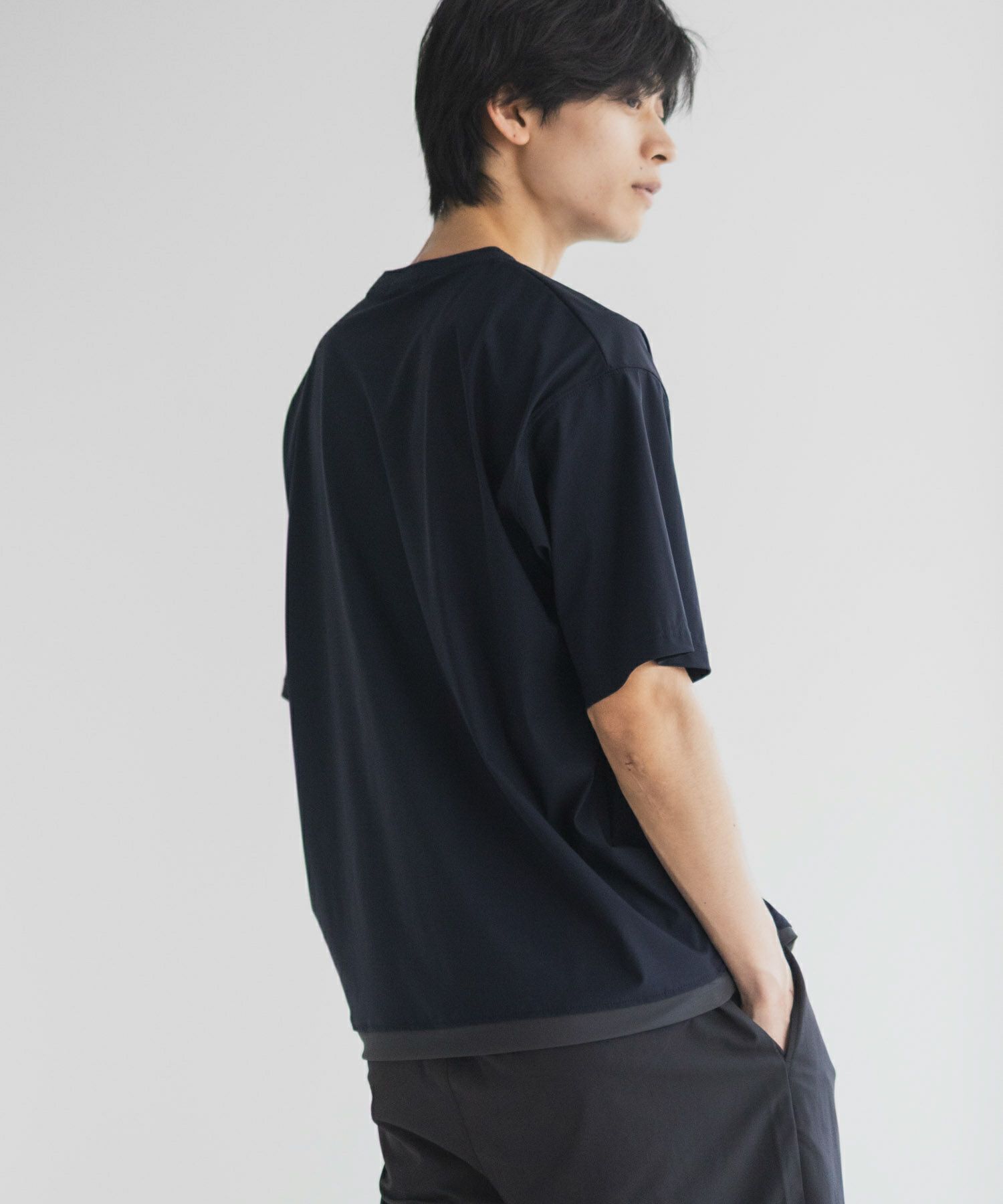 NAVY SARARI 極冷Tシャツ メンズ ネコポス 対応商品