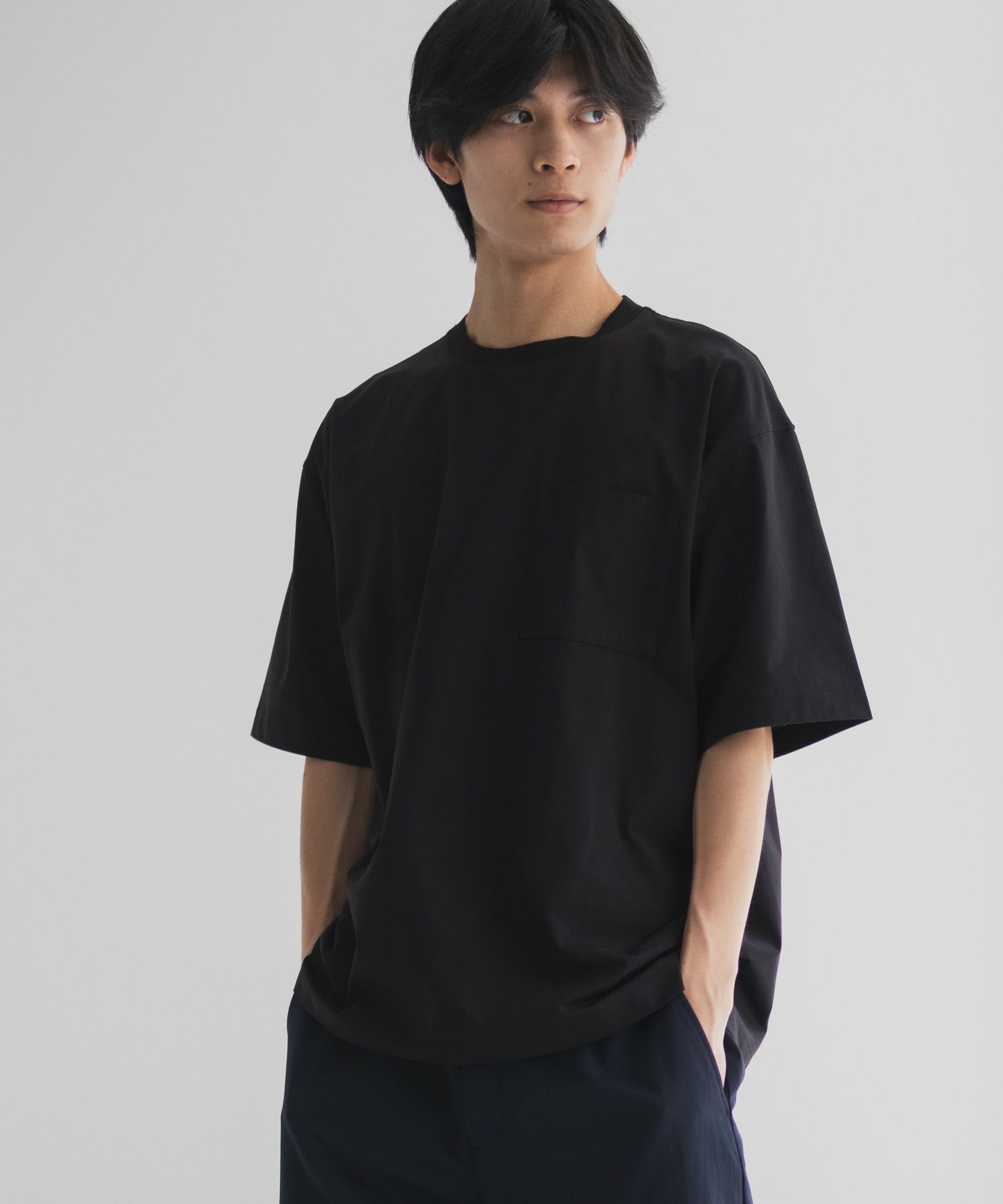 NAVY KAZETOSU メッシュクルーネックTシャツ メンズ メール便 対応商品商品サムネイル-3