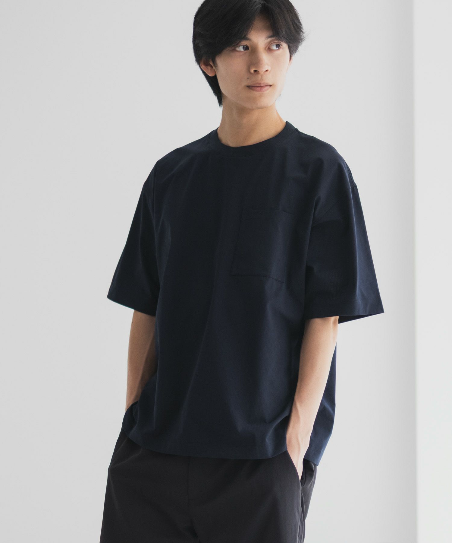 NAVY KAZETOSU メッシュクルーネックTシャツ メンズ ネコポス 対応商品
