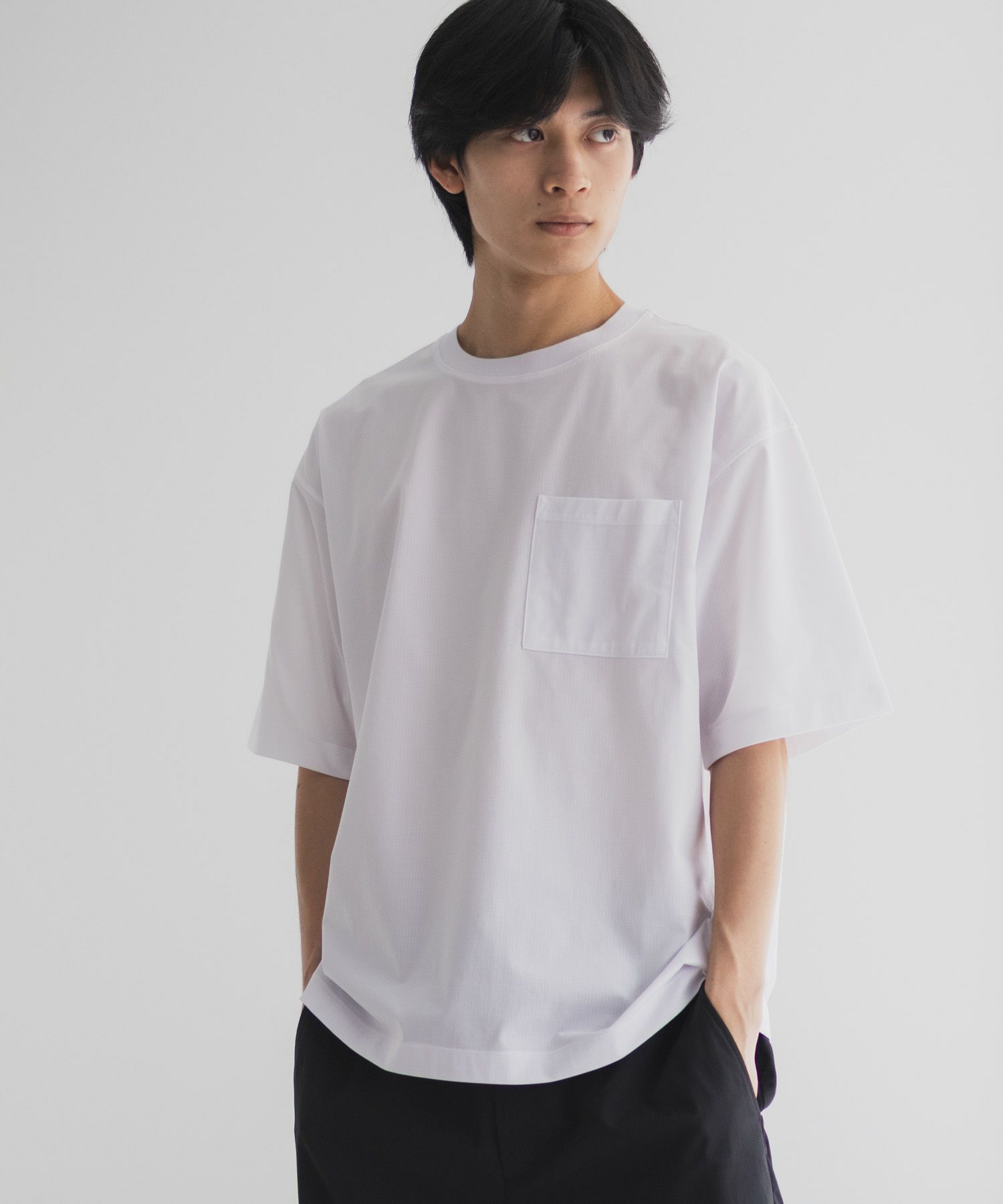 NAVY  KAZETOSU メッシュクルーネックTシャツ メンズ メール便 対応商品商品サムネイル-11