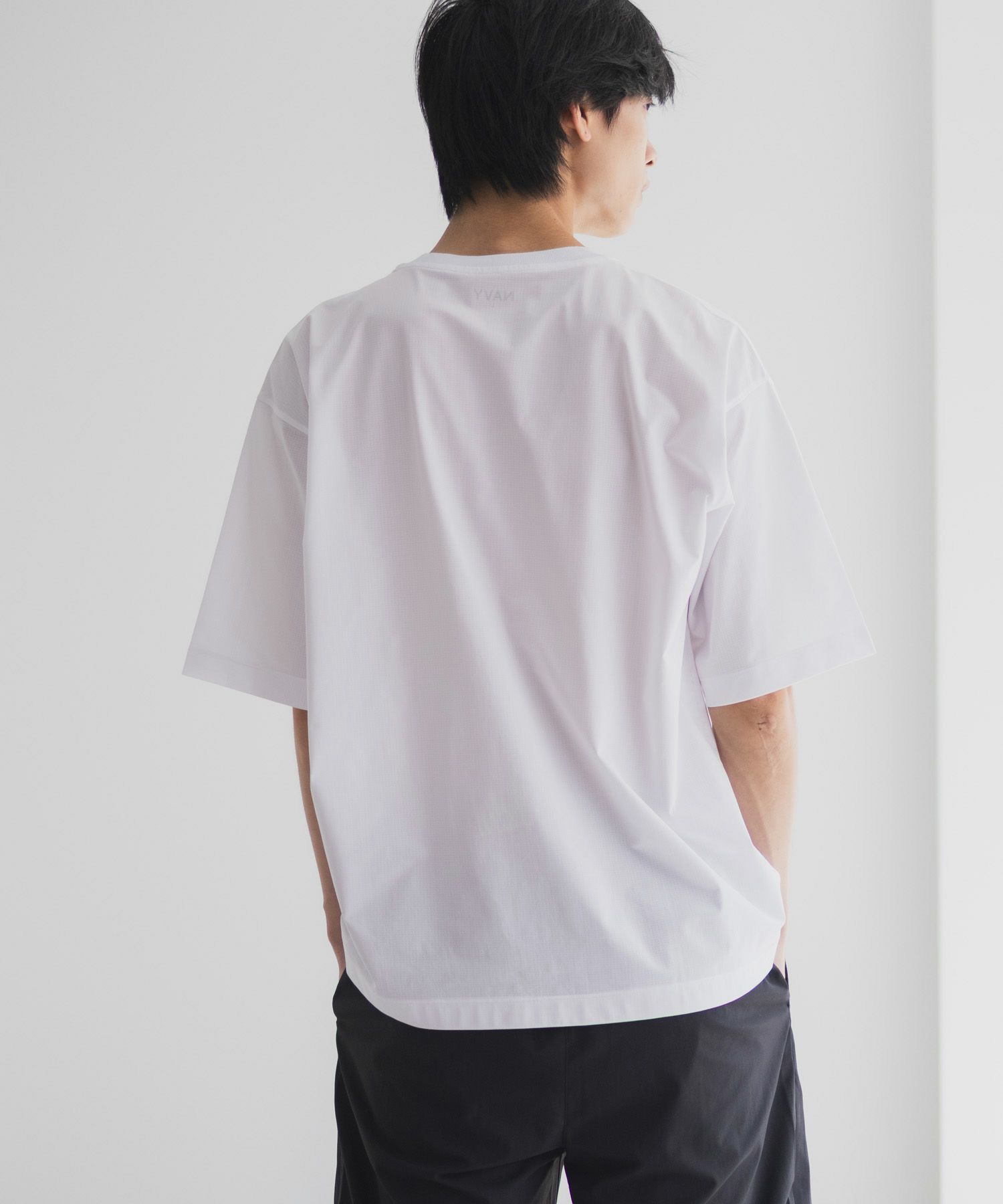 NAVY  KAZETOSU メッシュクルーネックTシャツ メンズ メール便 対応商品商品サムネイル-13