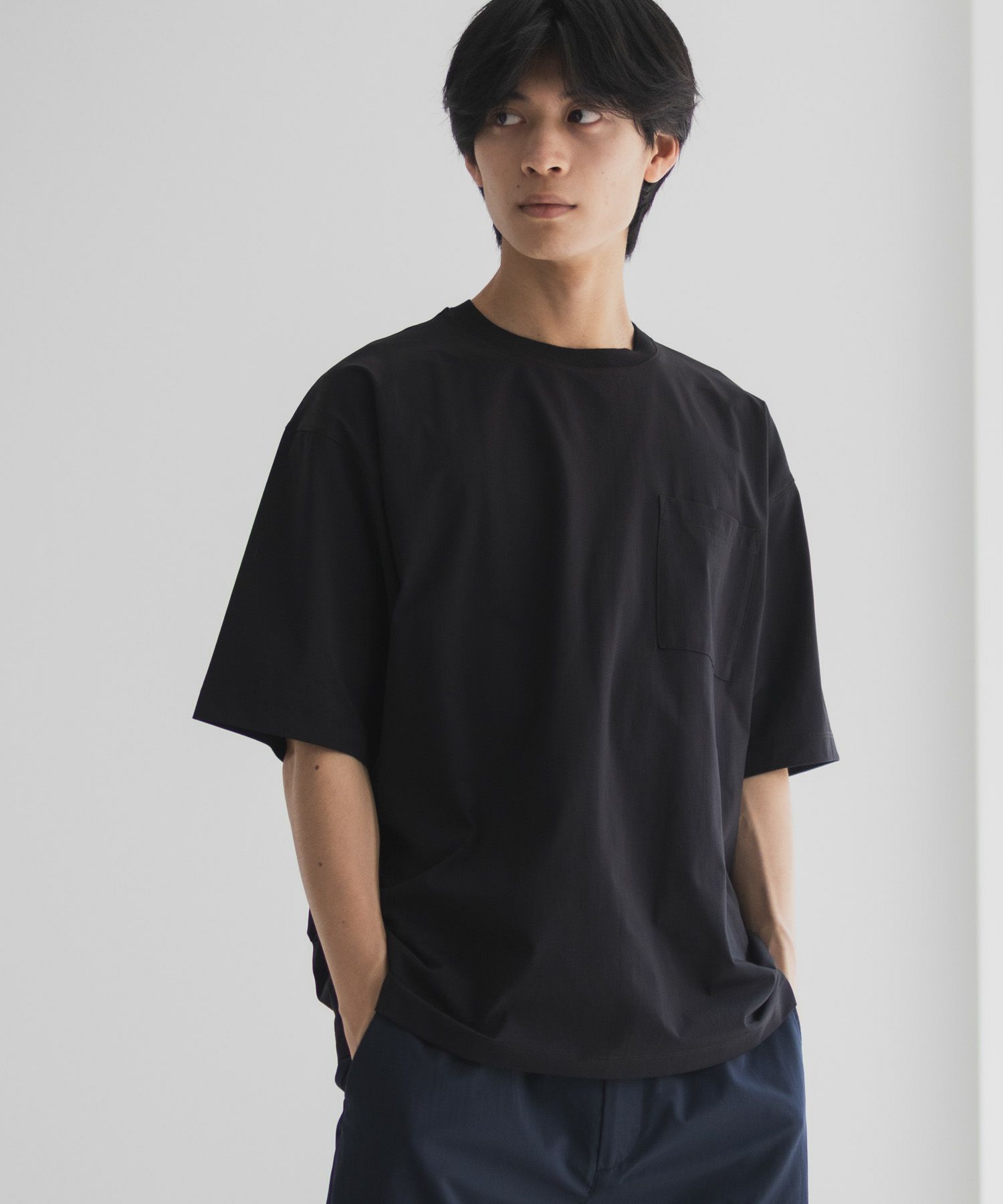 NAVY  KAZETOSU メッシュクルーネックTシャツ メンズ メール便 対応商品商品サムネイル-14