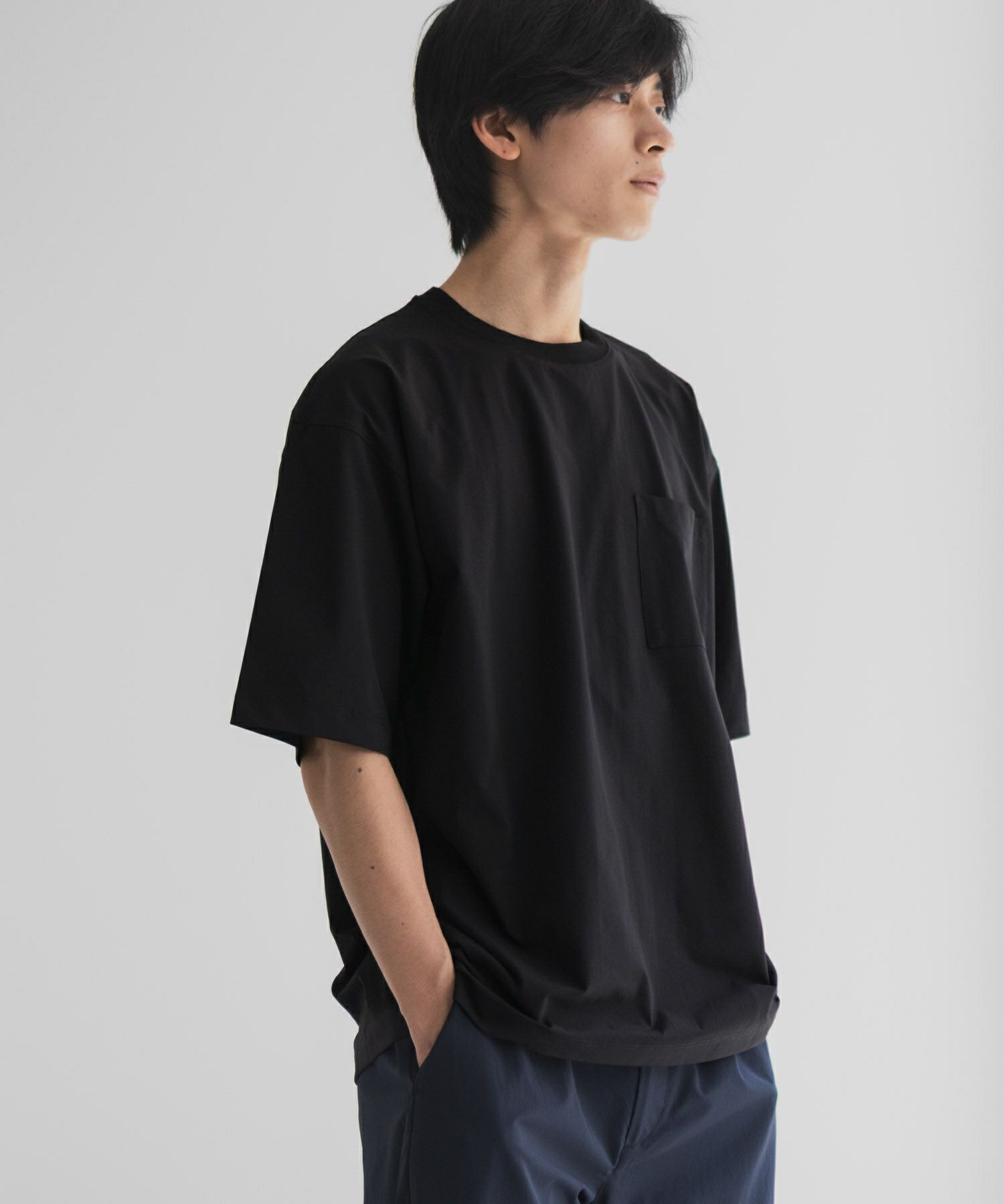 NAVY  KAZETOSU メッシュクルーネックTシャツ メンズ メール便 対応商品商品画像-15