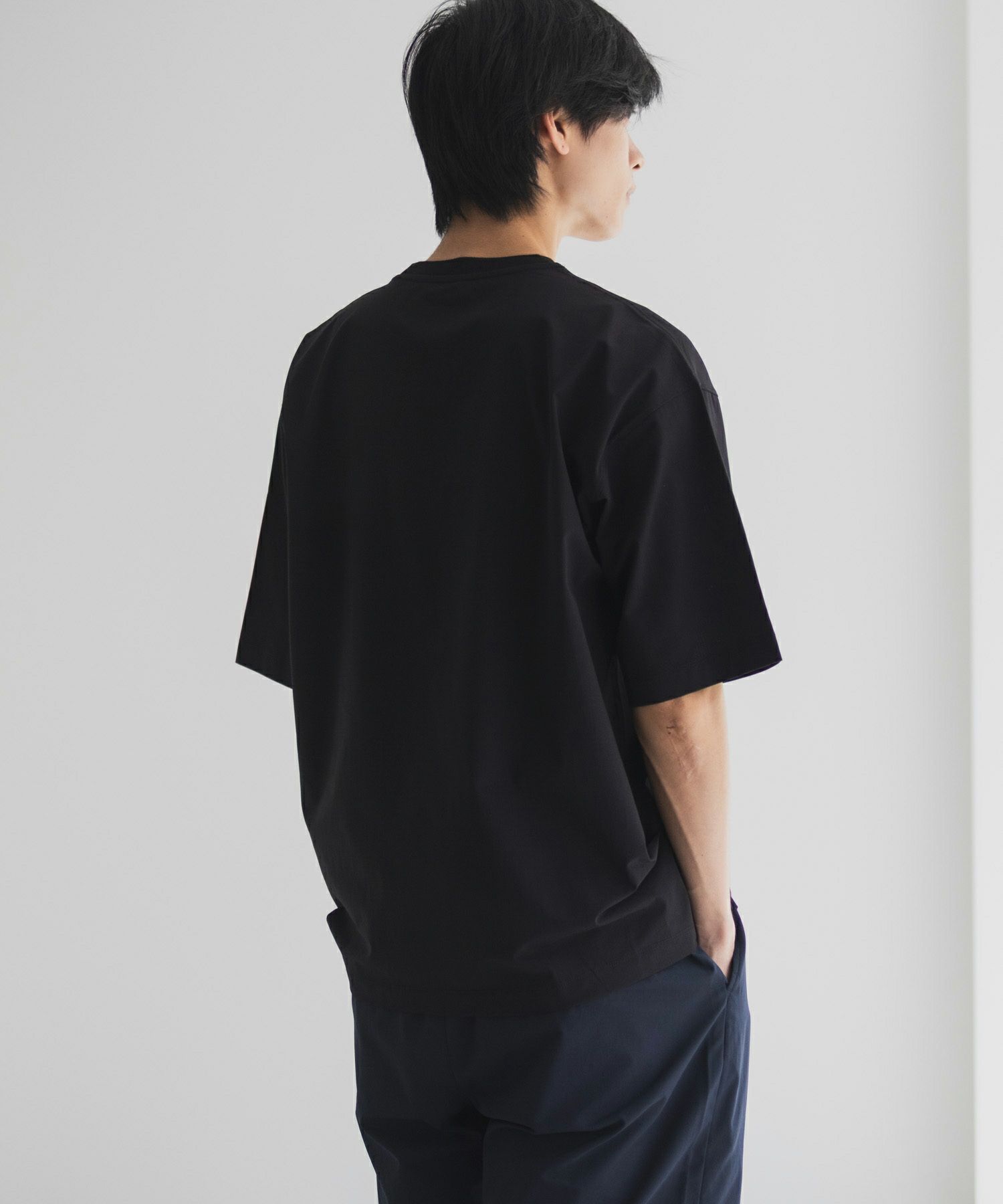 NAVY  KAZETOSU メッシュクルーネックTシャツ メンズ メール便 対応商品商品画像-16