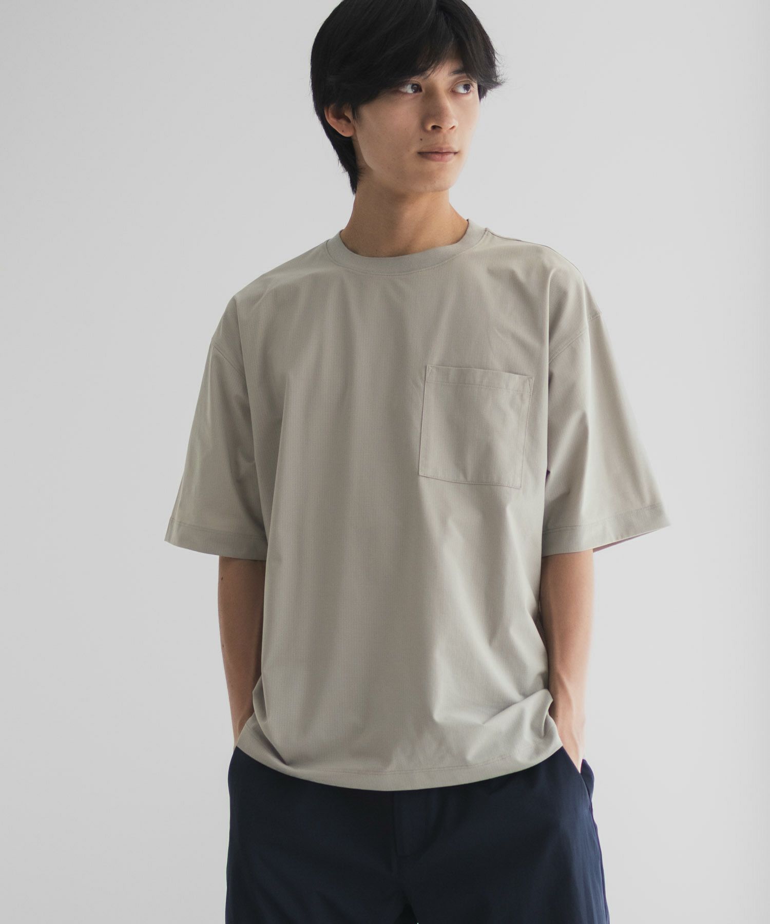 NAVY KAZETOSU メッシュクルーネックTシャツ メンズ ネコポス 対応商品