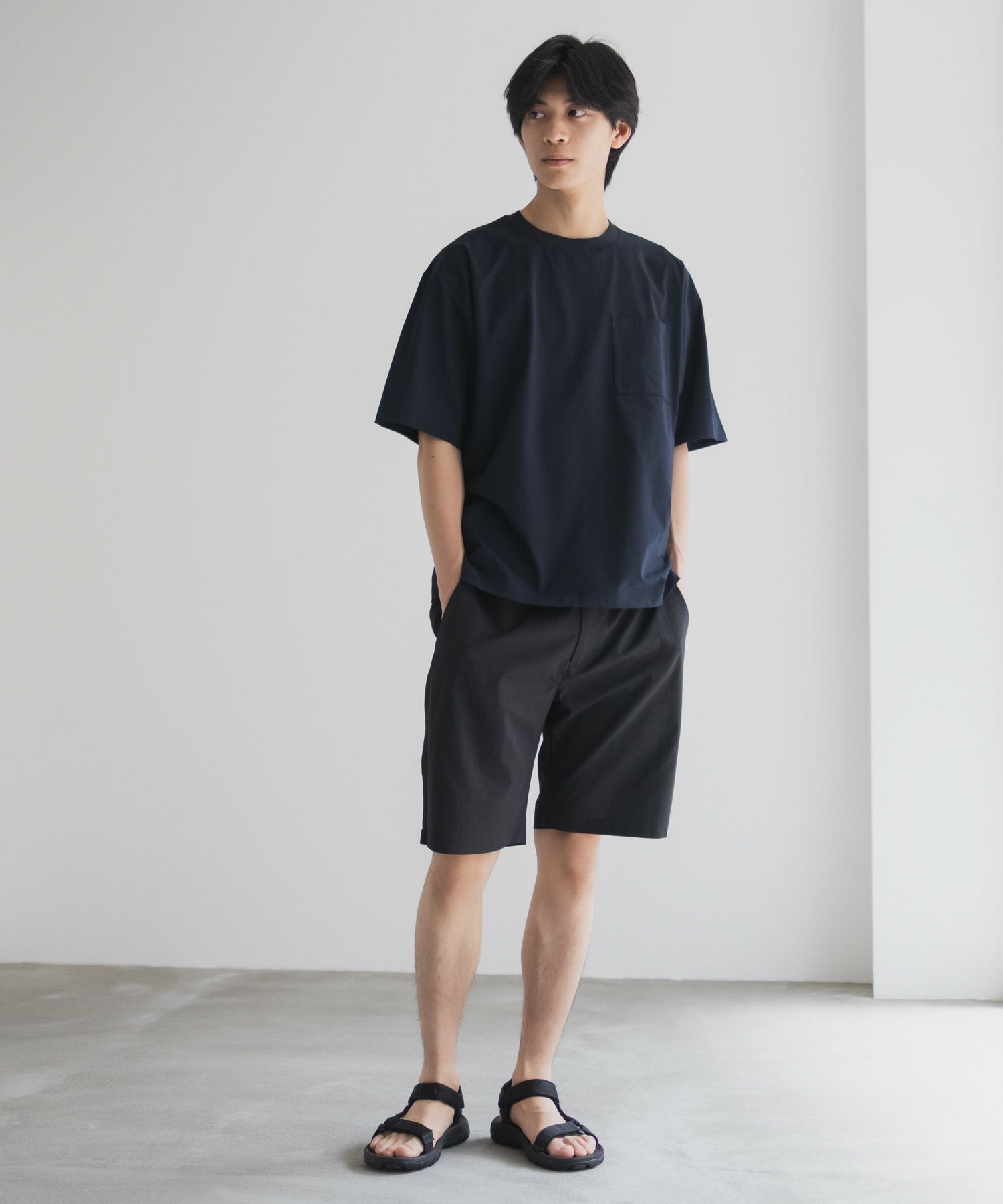 NAVY KAZETOSU メッシュクルーネックTシャツ メンズ ネコポス 対応商品