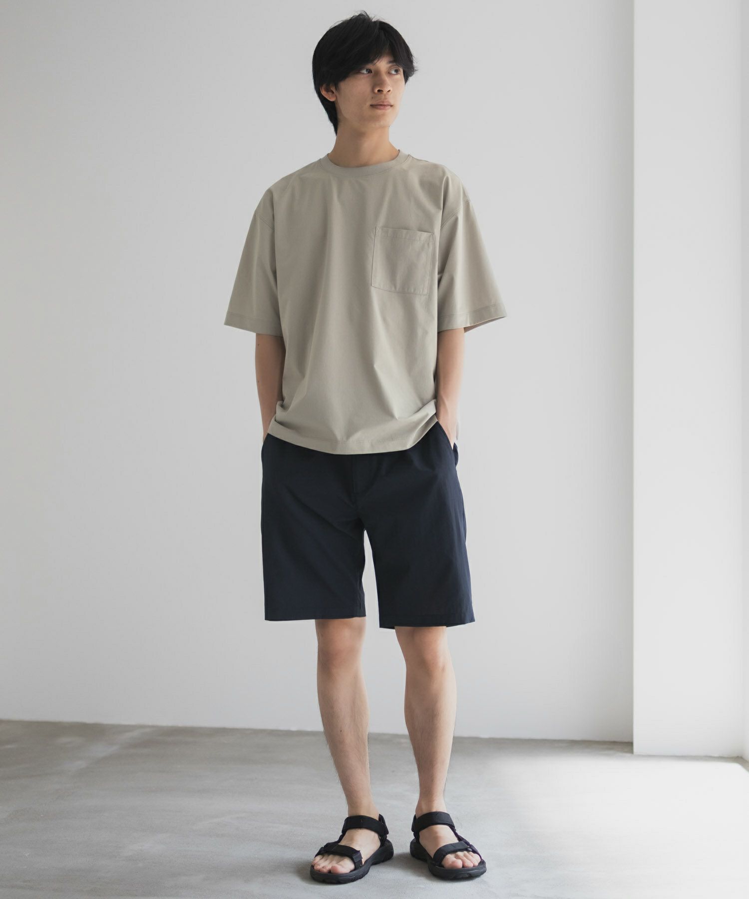 NAVY  KAZETOSU メッシュクルーネックTシャツ メンズ メール便 対応商品商品画像-39