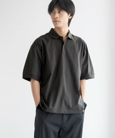 NAVY  KAZETOSU メッシュポロシャツ メンズ
