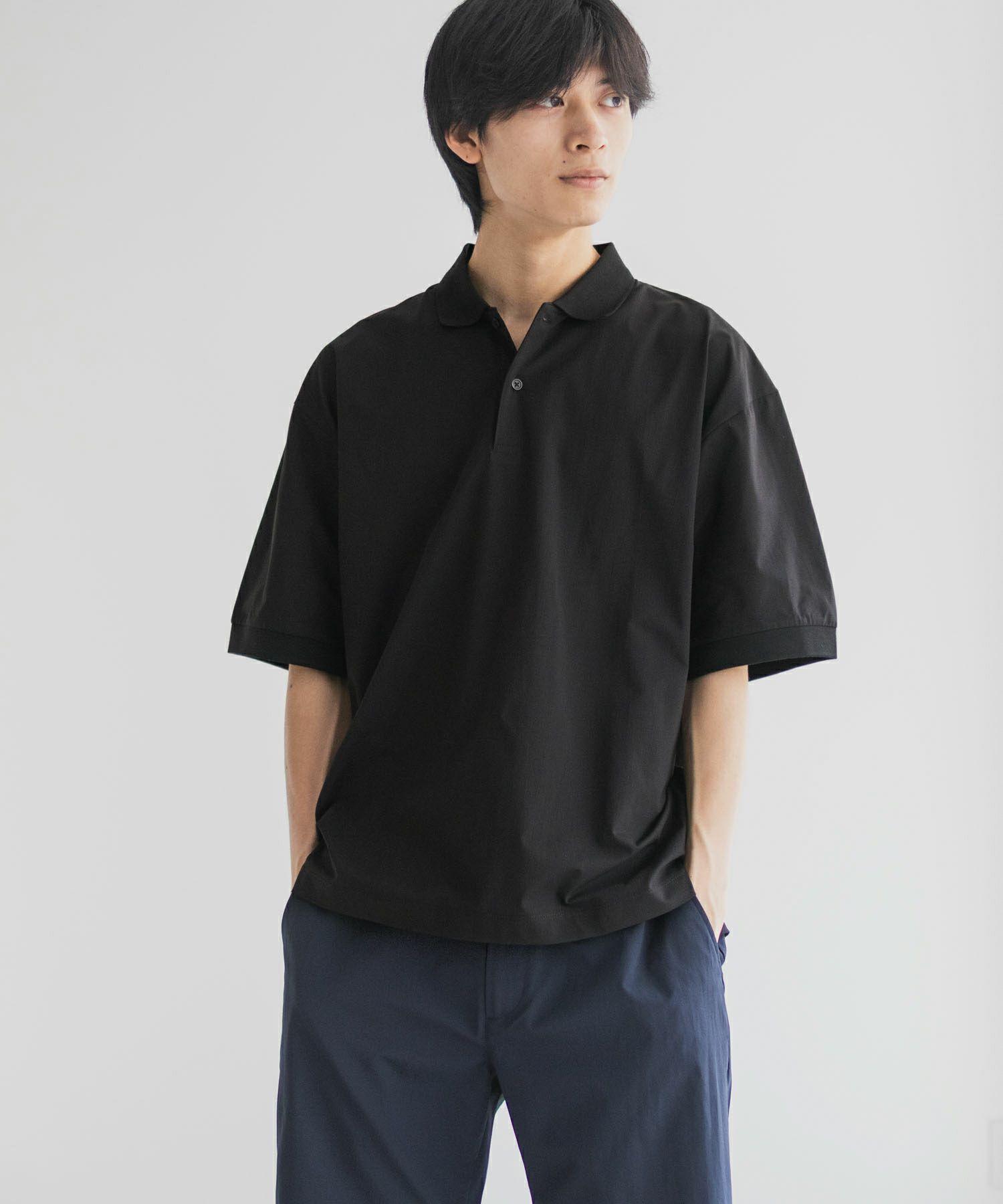 NAVY KAZETOSU メッシュポロシャツ メンズ