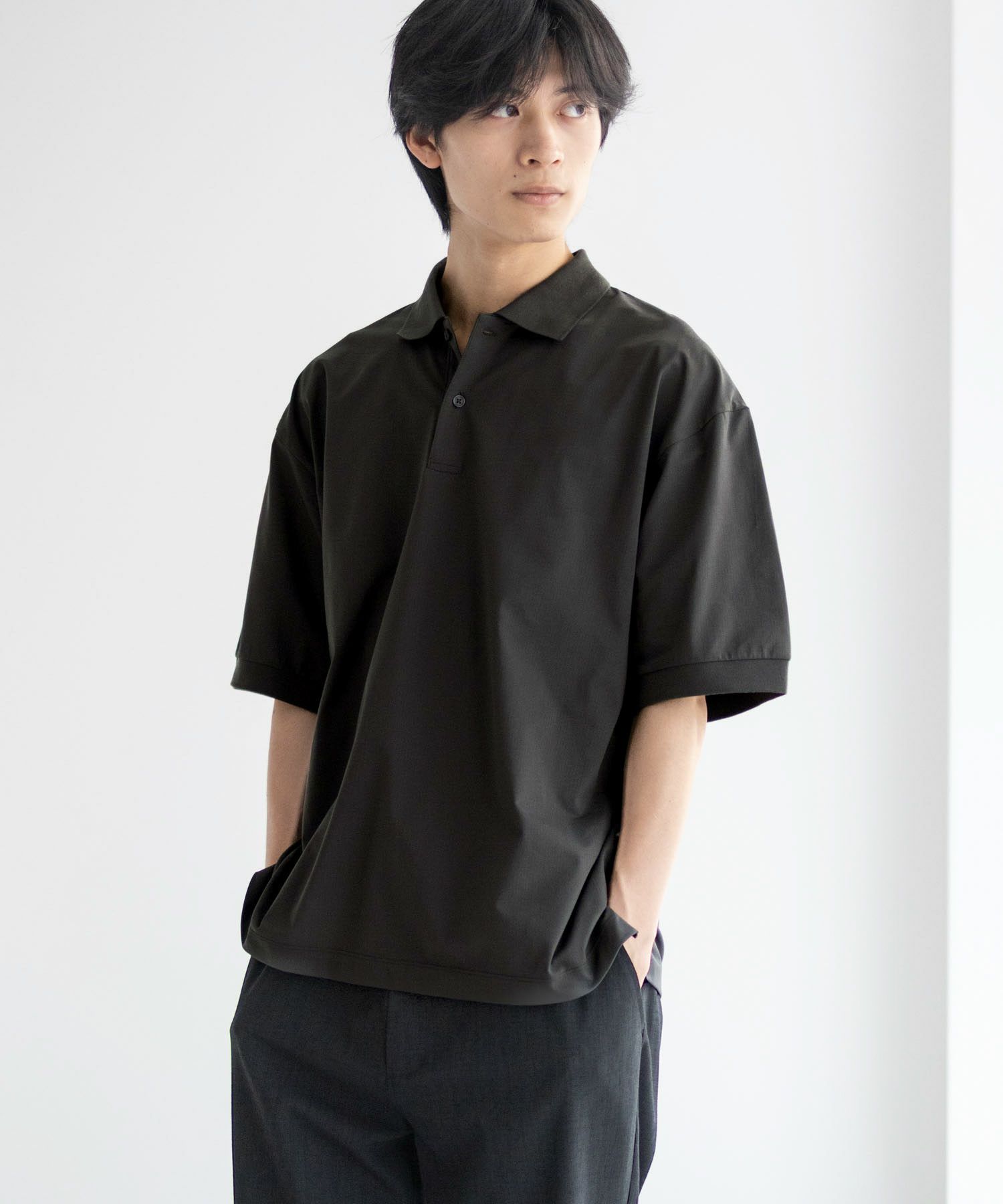 NAVY KAZETOSU メッシュポロシャツ メンズ