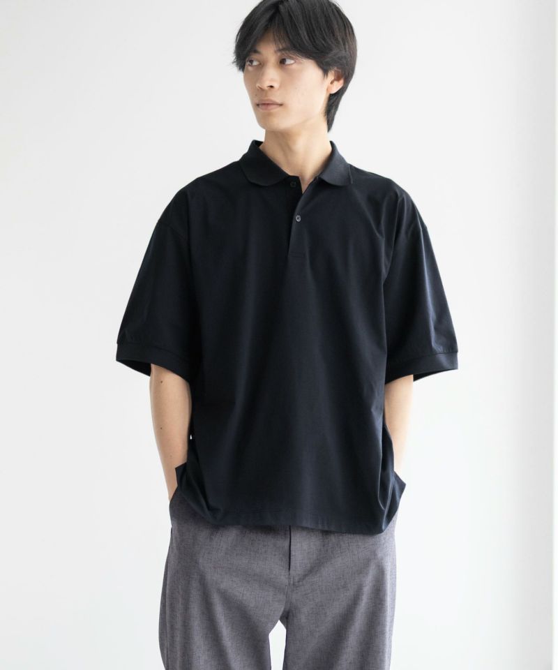 NAVY KAZETOSU メッシュポロシャツ メンズ
