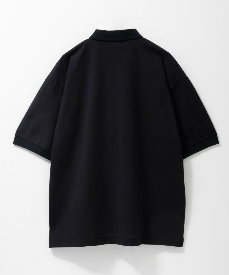 S.F.C ブラックポロシャツ メッシュ素材 S.F.C ブラックポロシャツ メッシュ素材
