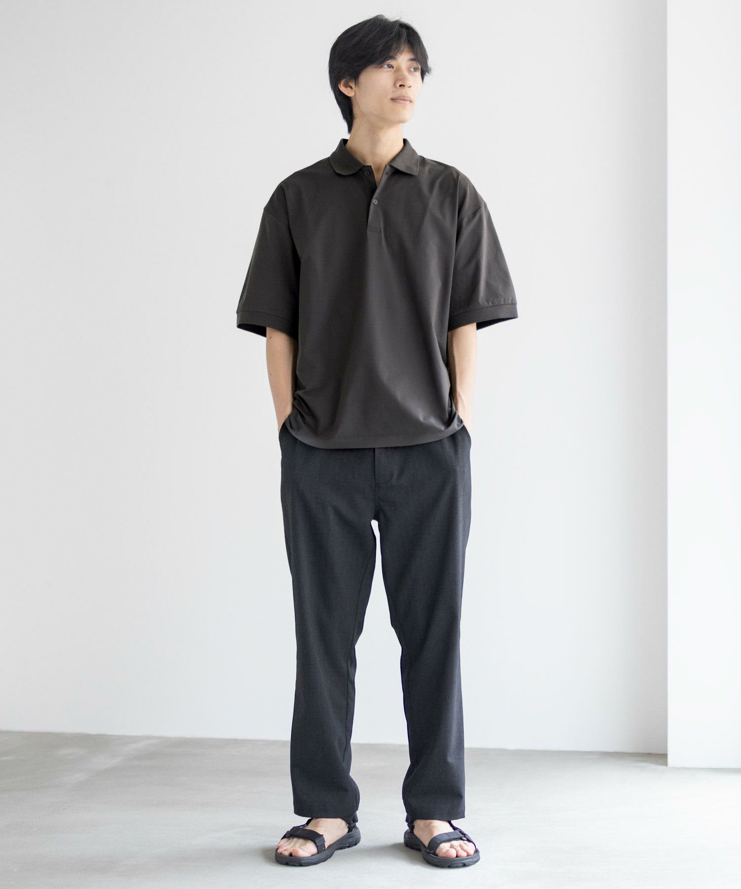 NAVY KAZETOSU メッシュポロシャツ メンズ
