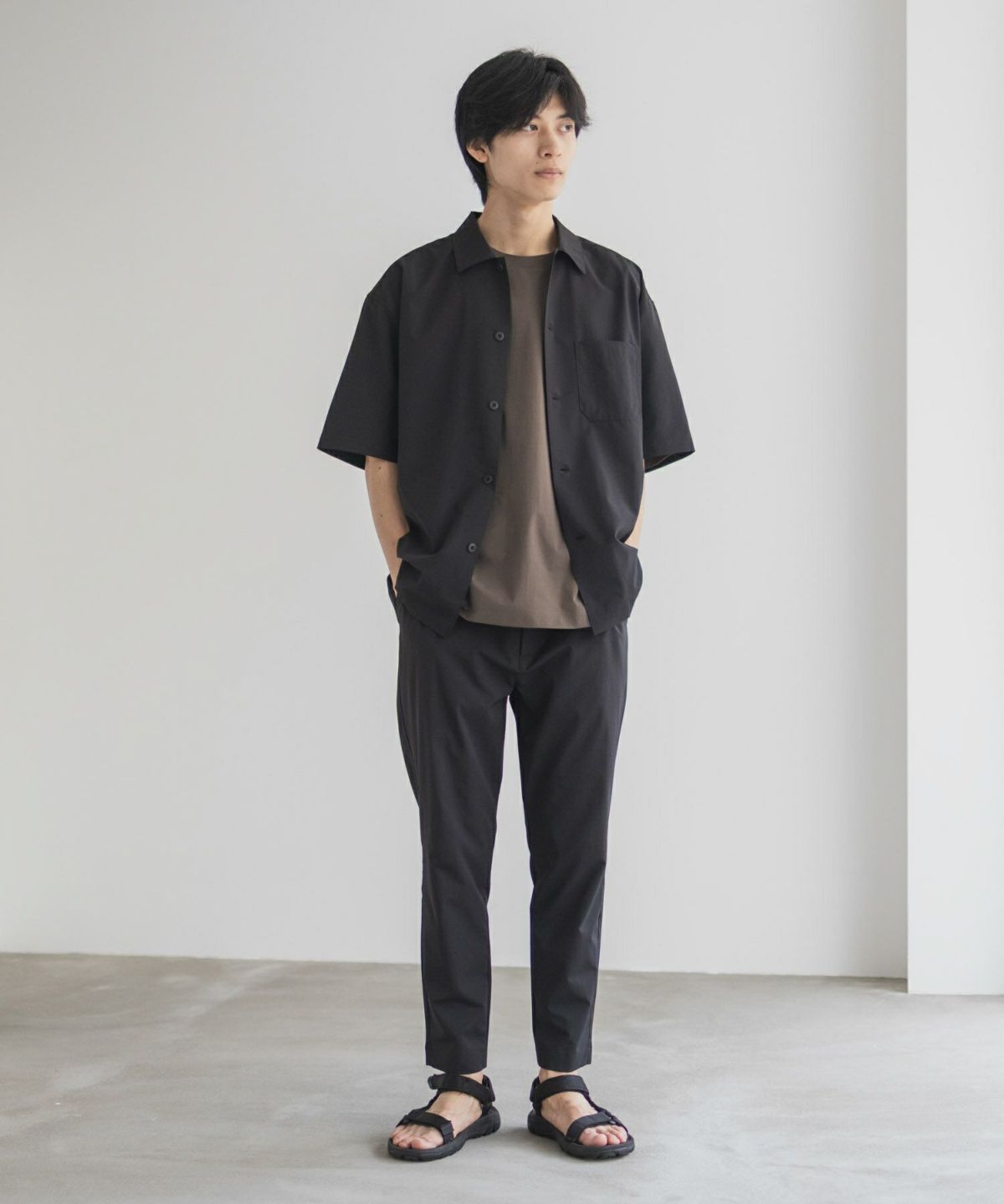 NAVY KAZETOSU メッシュアンクルパンツ メンズ