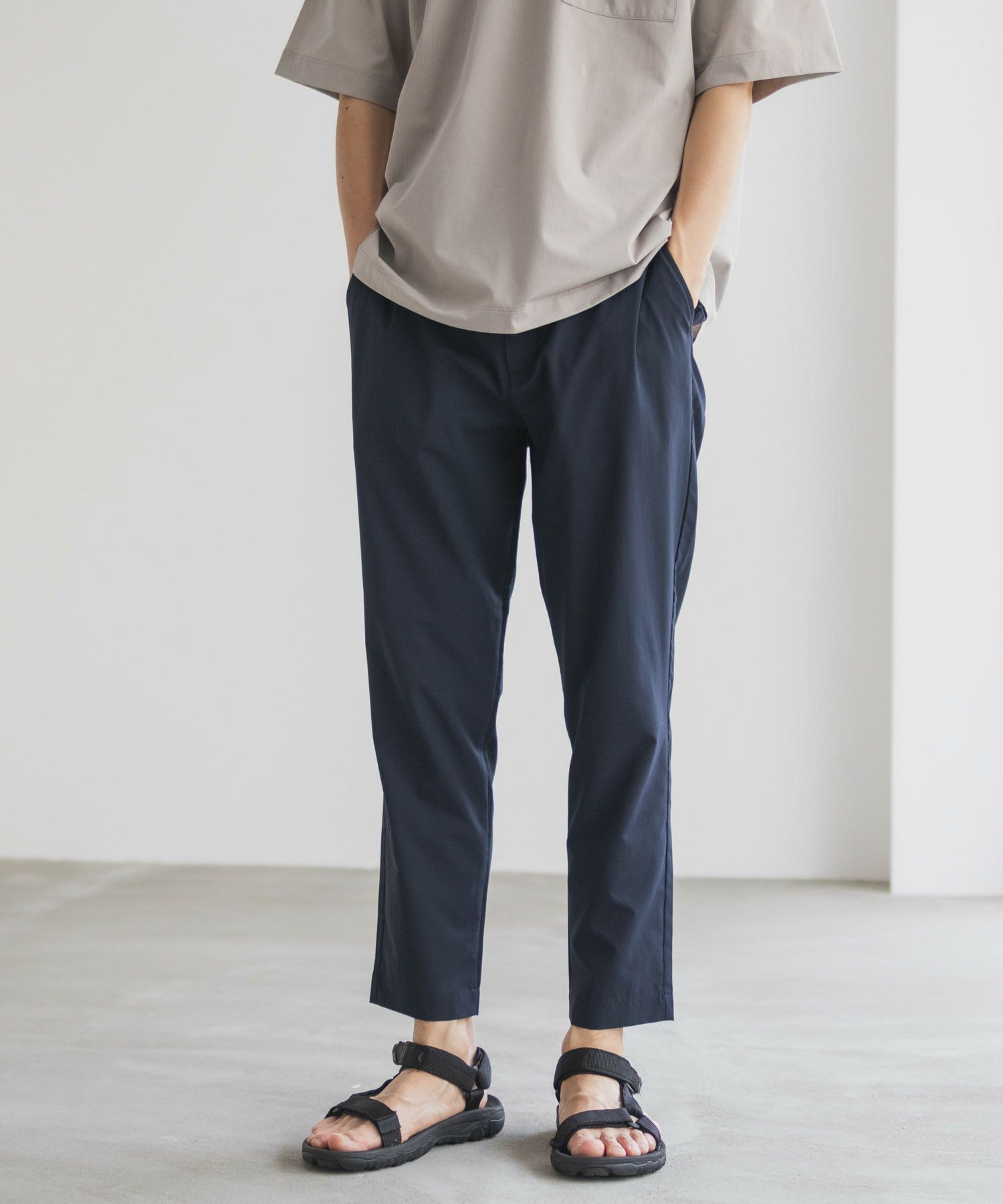 NAVY  KAZETOSU メッシュアンクルパンツ メンズ商品サムネイル-10