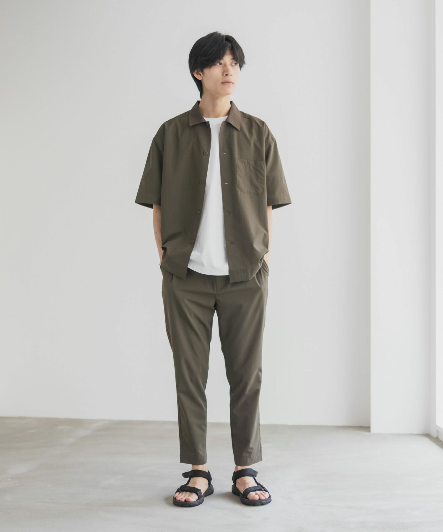 NAVY  KAZETOSU メッシュアンクルパンツ メンズ商品サムネイル-17