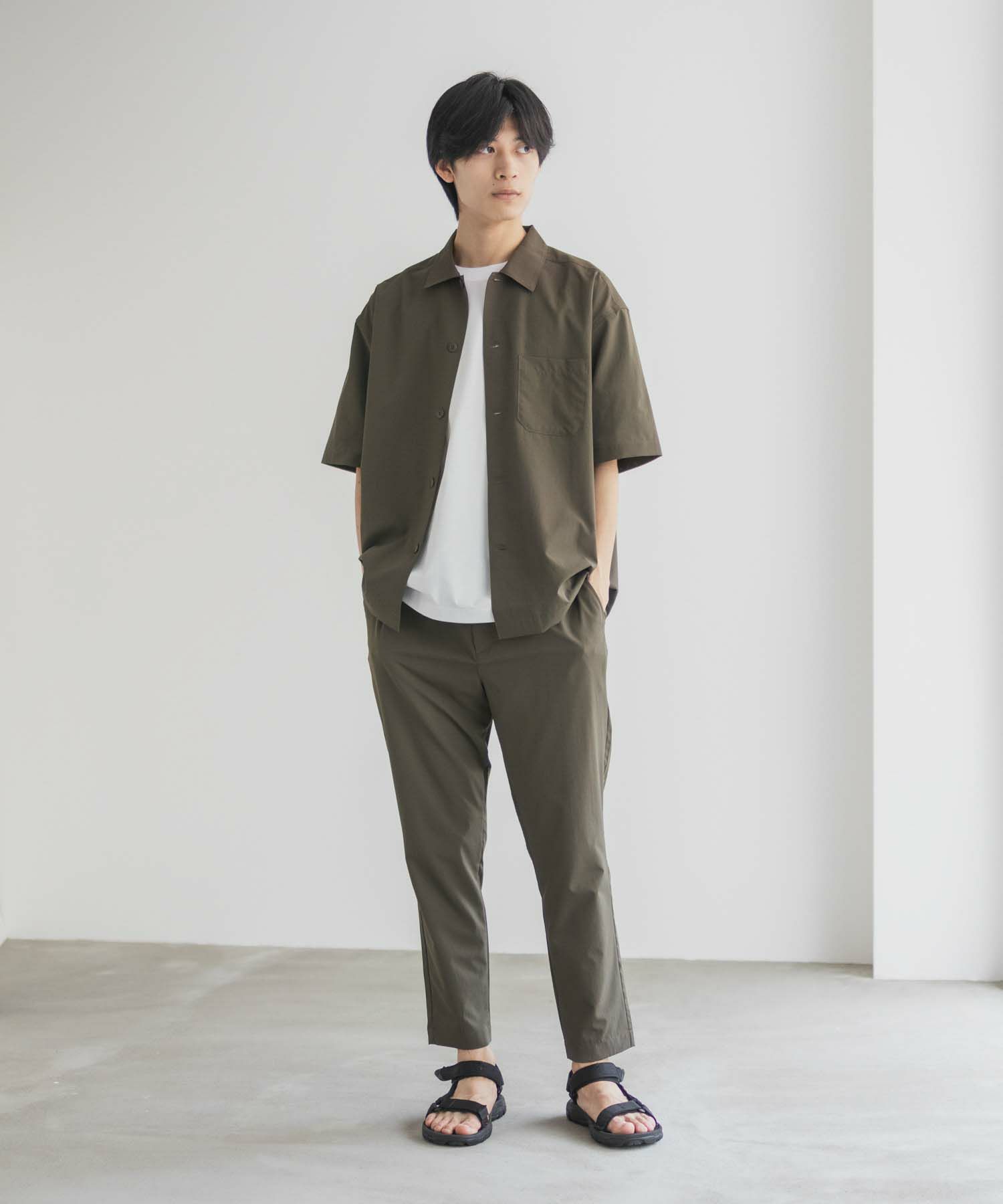 NAVY  KAZETOSU メッシュアンクルパンツ メンズ商品画像-34