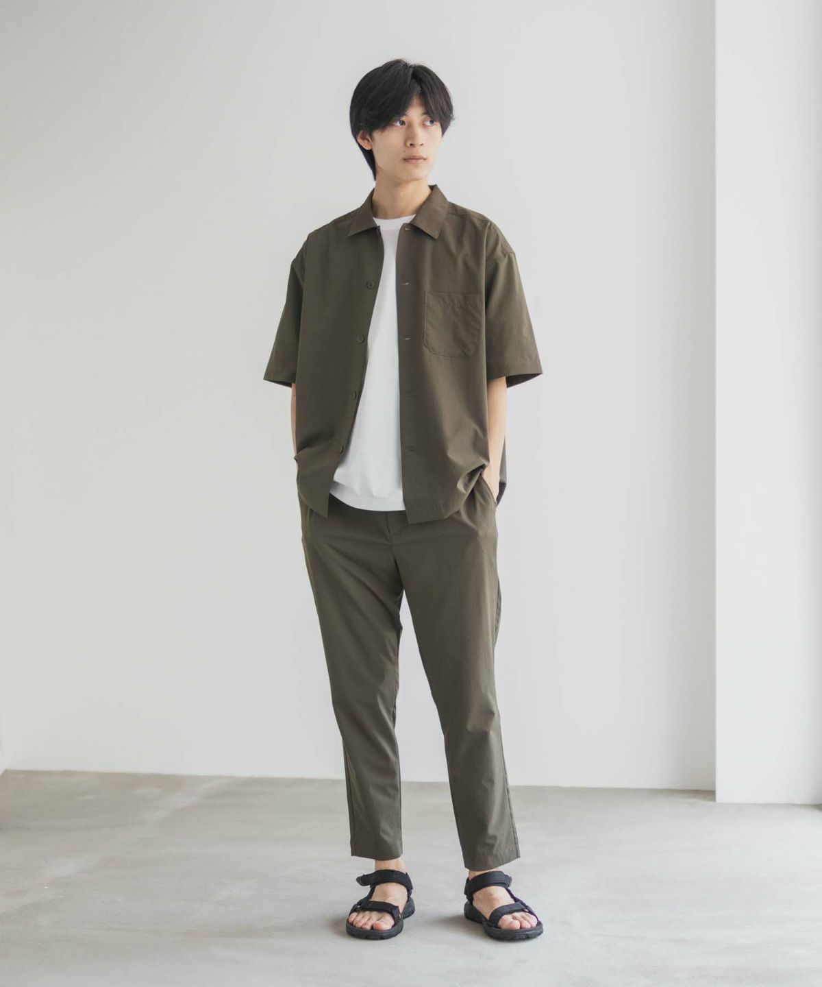 NAVY KAZETOSU メッシュアンクルパンツ メンズ