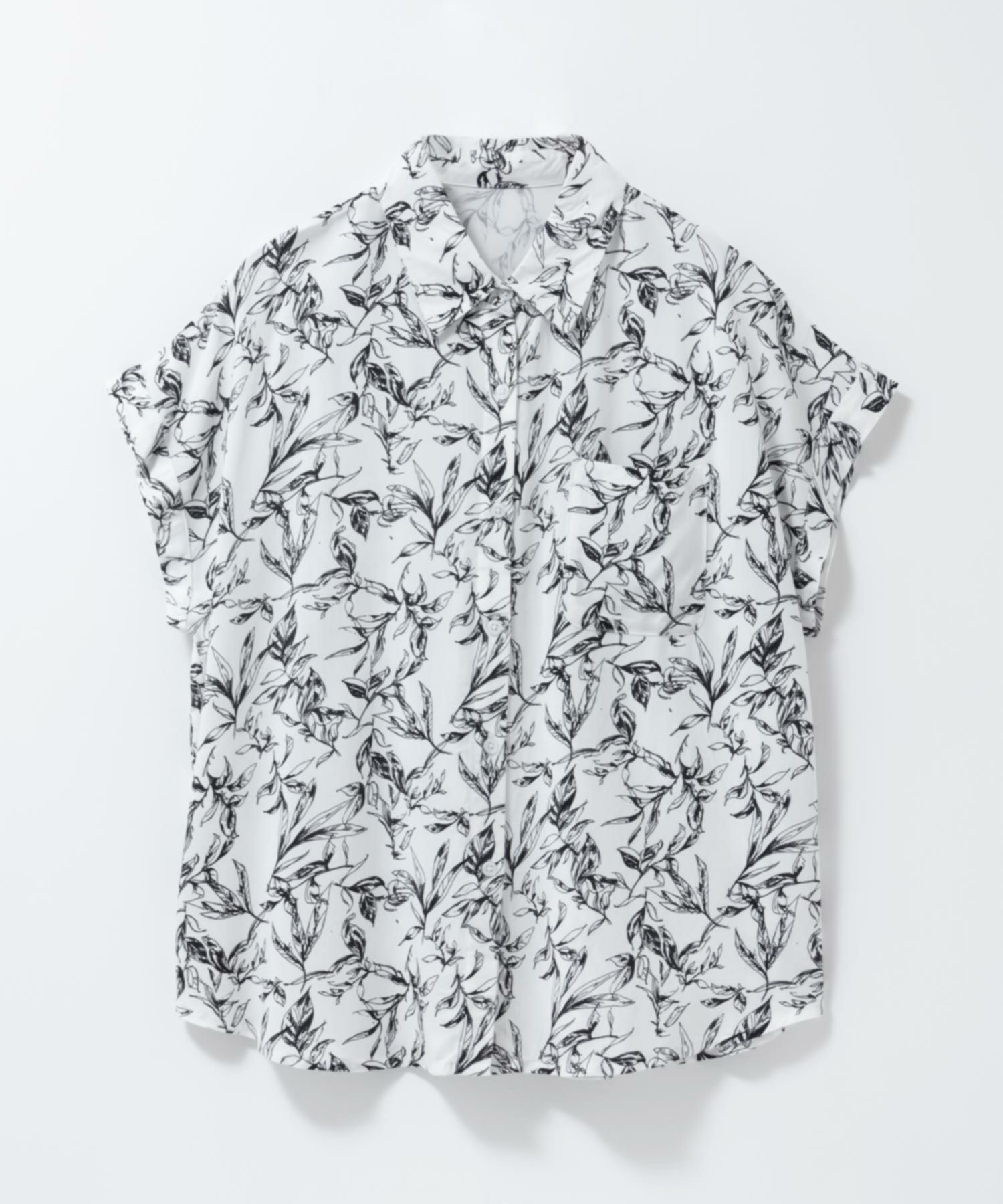 Howdy Marie  インドファブリック 前開きフレンチスリーブシャツ レディース商品画像-18