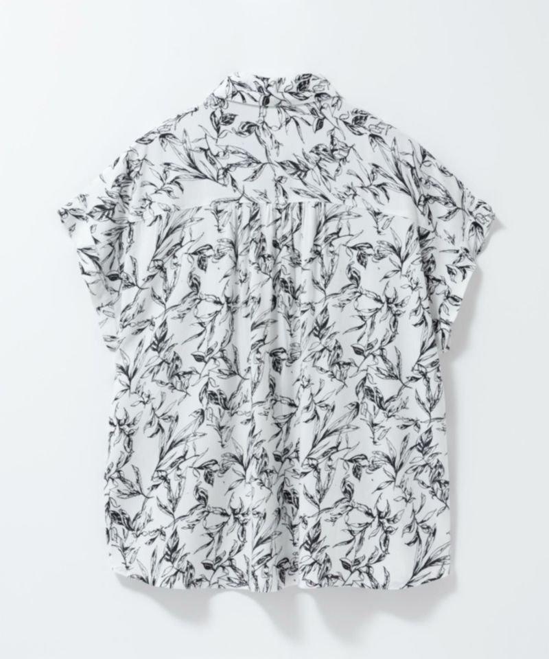 Howdy Marie インドファブリック 前開きフレンチスリーブシャツ レディース商品画像-19