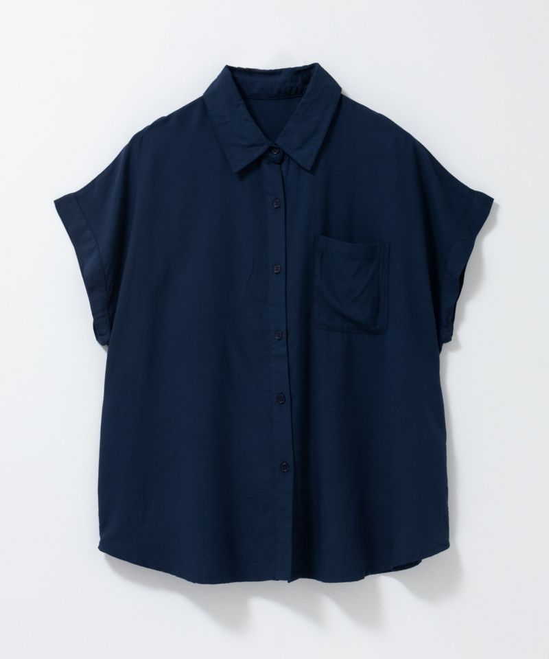 Howdy Marie インドファブリック 前開きフレンチスリーブシャツ レディース商品画像-22