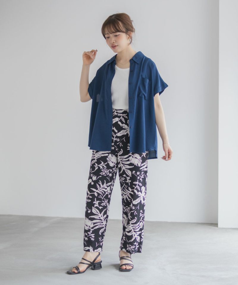 Lily Murphyさん専用 Howdy Marie インドファブリック 前開きフレンチスリーブシャツ