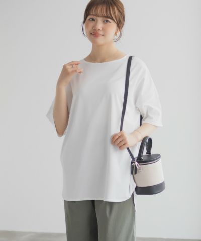 nAvy  エブリーT 汗じみ軽減裾ラウンドチュニックTシャツ レディース ネコポス 対応商品