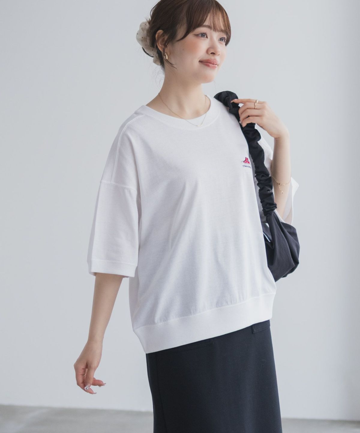 CONVERSE ワンポイントシューズTシャツ レディース ネコポス 対応商品