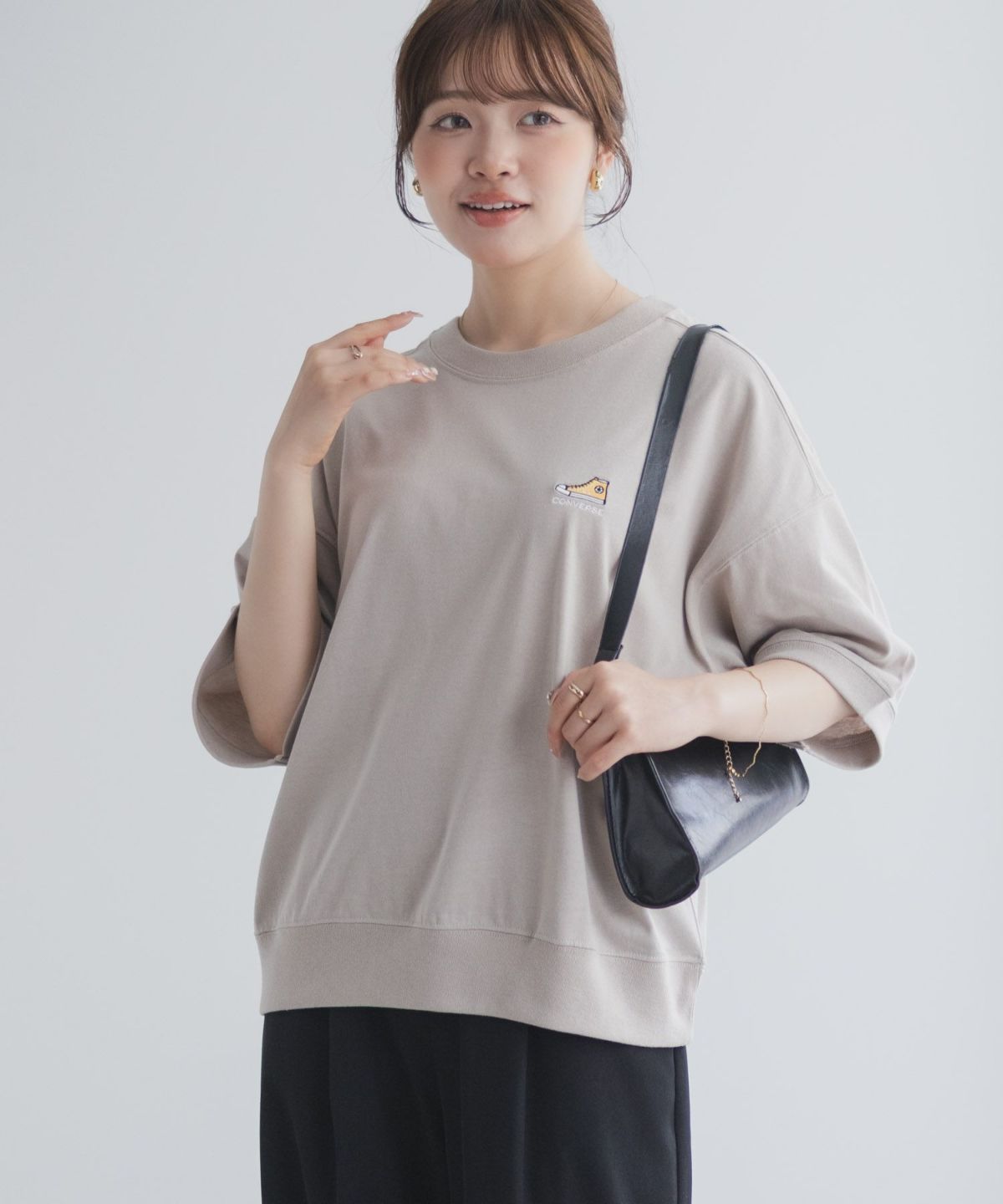 CONVERSE ワンポイントシューズTシャツ レディース ネコポス 対応商品