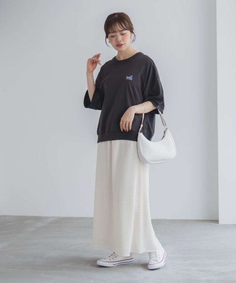 CONVERSE  ワンポイントシューズTシャツ レディース メール便 対応商品商品画像-9