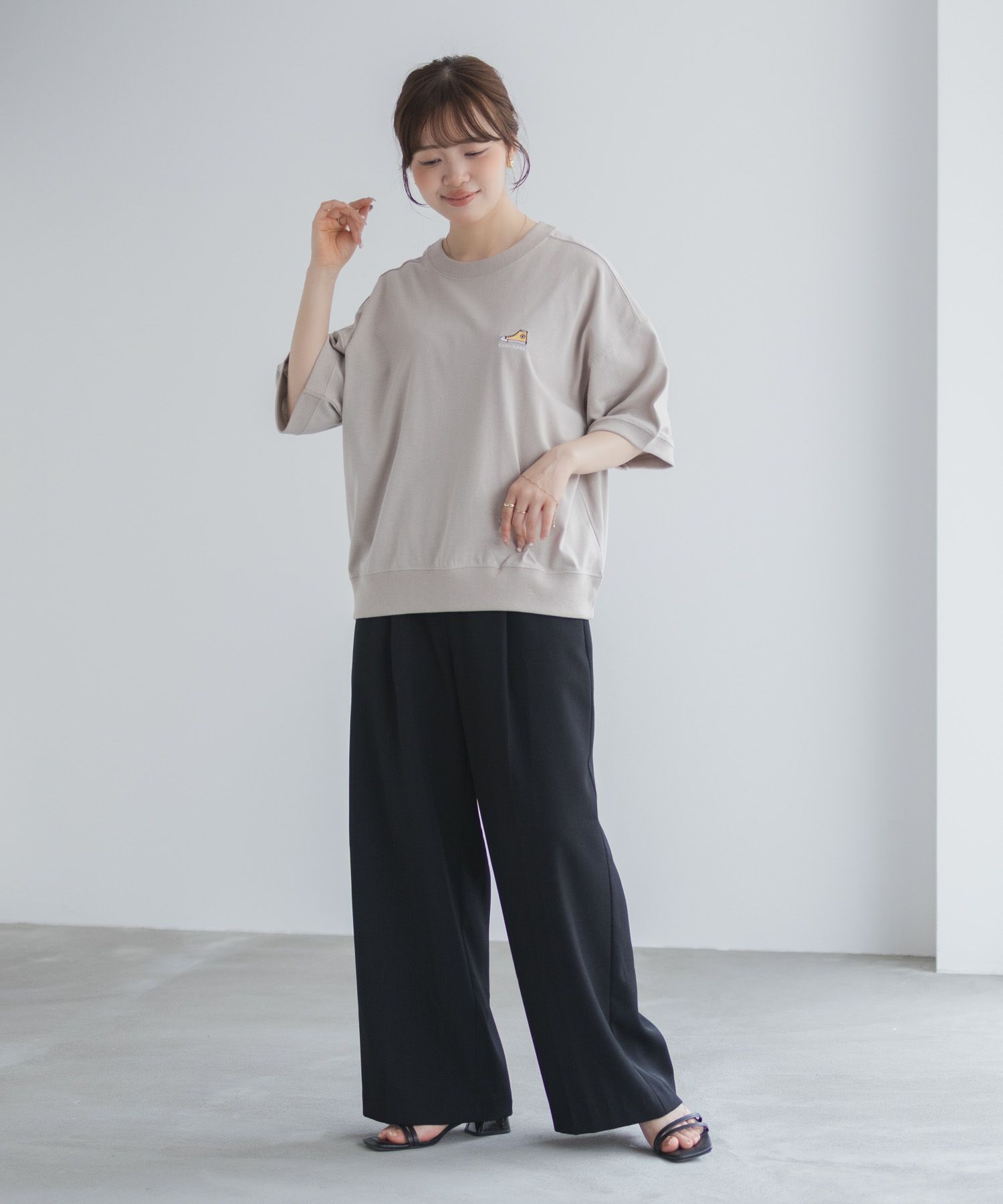 CONVERSE  ワンポイントシューズTシャツ レディース メール便 対応商品商品画像-29