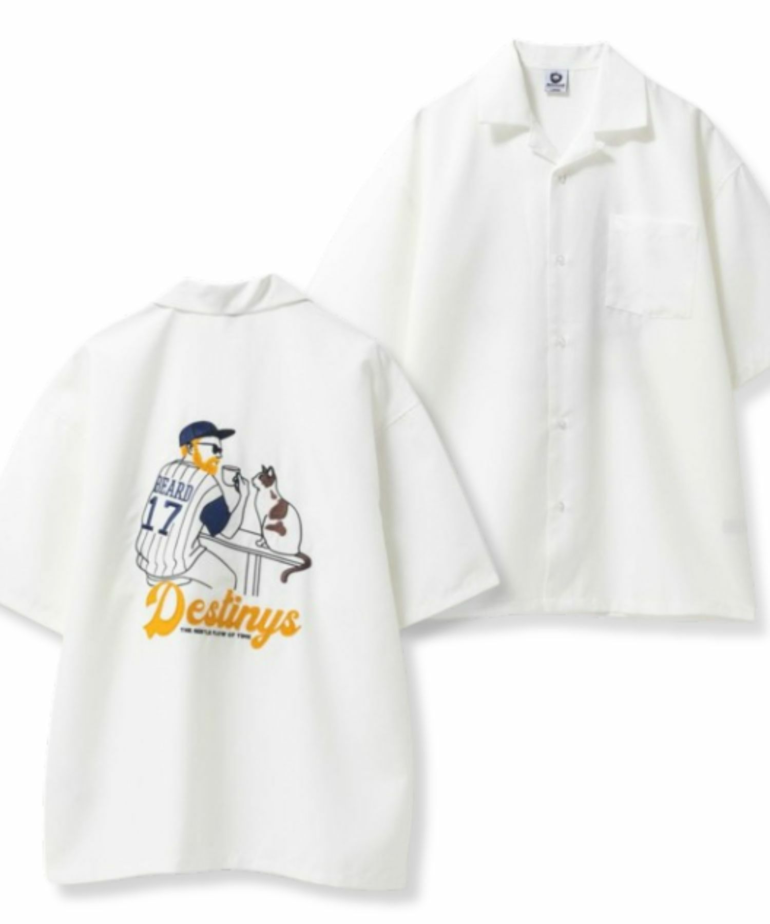 ひげサガラ刺繍半袖シャツ メンズ商品サムネイル-1