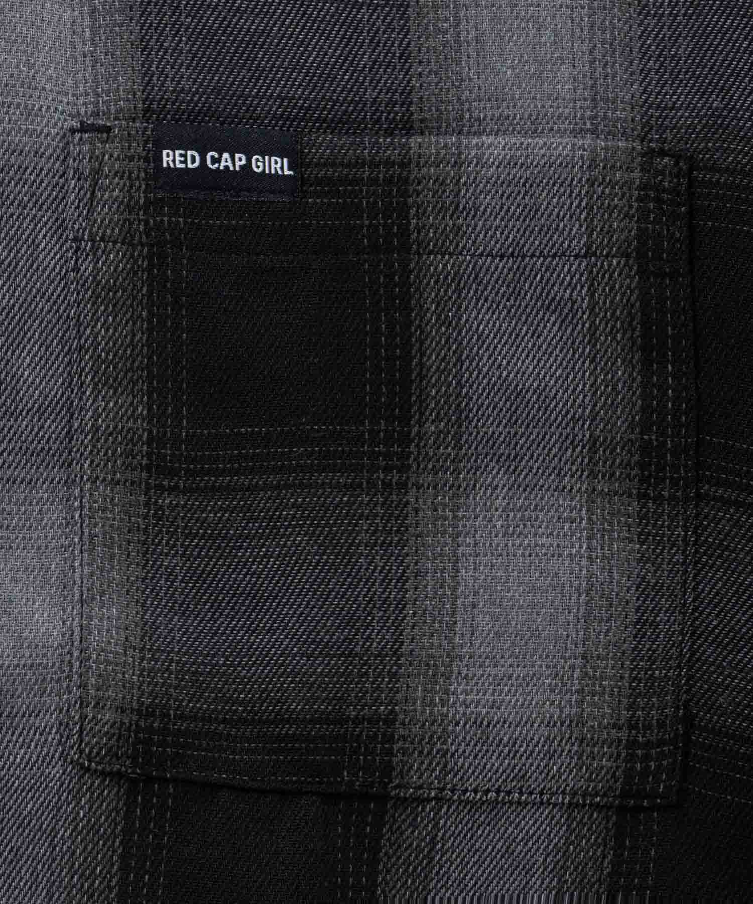 [期間限定価格]RED CAP GIRL  ルーズサイズバックイラストオンブレーチェック半袖シャツ メンズ商品画像-13