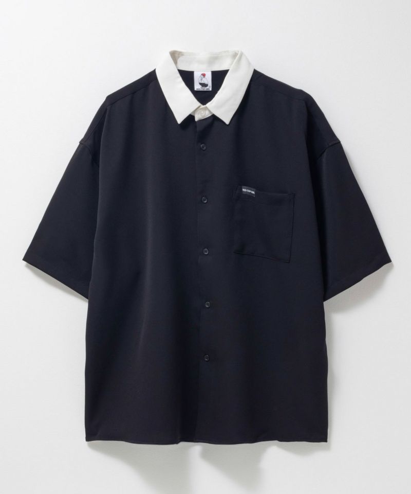 RED CAP GIRL  ルーズサイズバック刺繍クレリック半袖シャツ メンズ商品画像-5