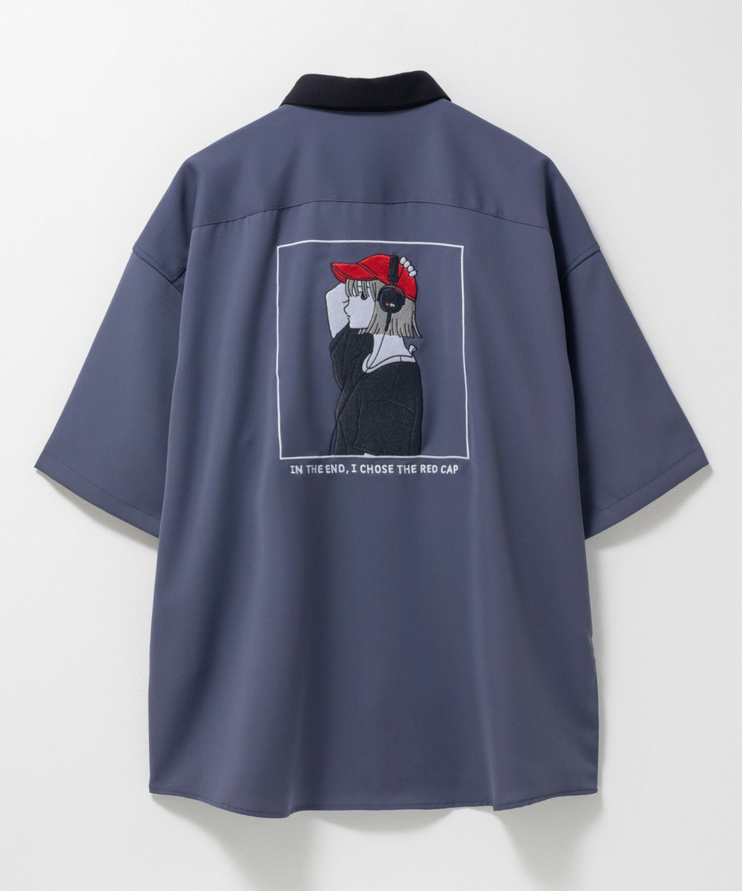 RED CAP GIRL  ルーズサイズバック刺繍クレリック半袖シャツ メンズ商品画像-6