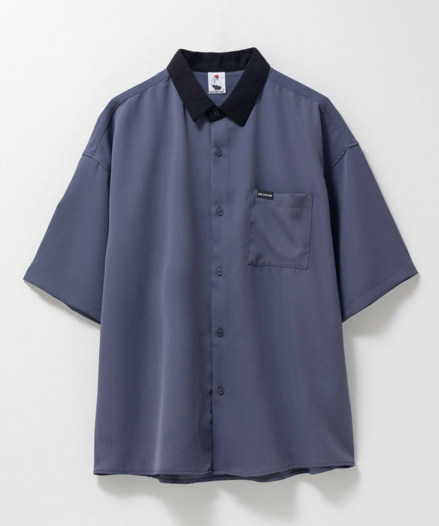 RED CAP GIRL  ルーズサイズバック刺繍クレリック半袖シャツ メンズ商品画像-7