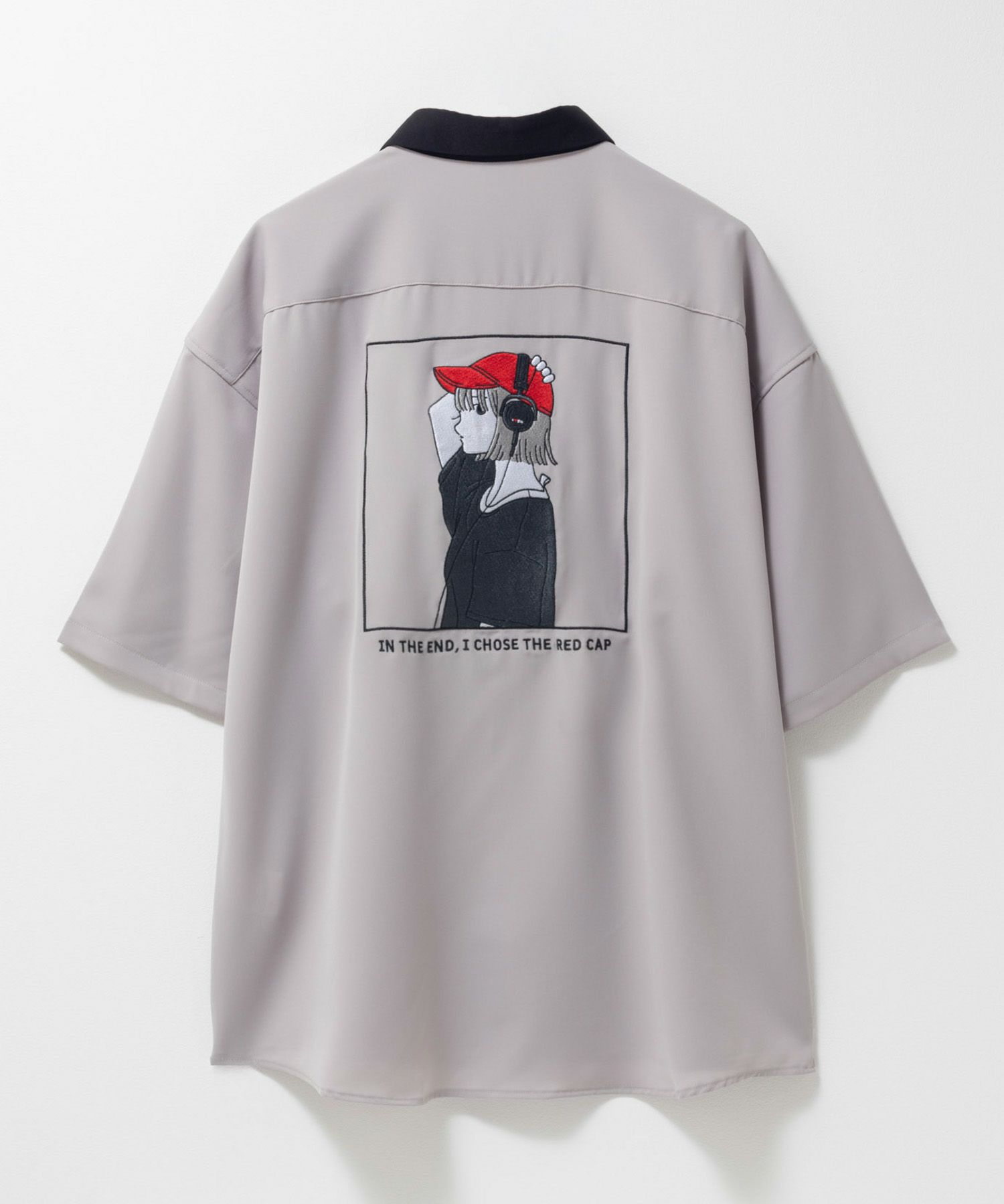 RED CAP GIRL ルーズサイズバック刺繍クレリック半袖シャツ メンズ