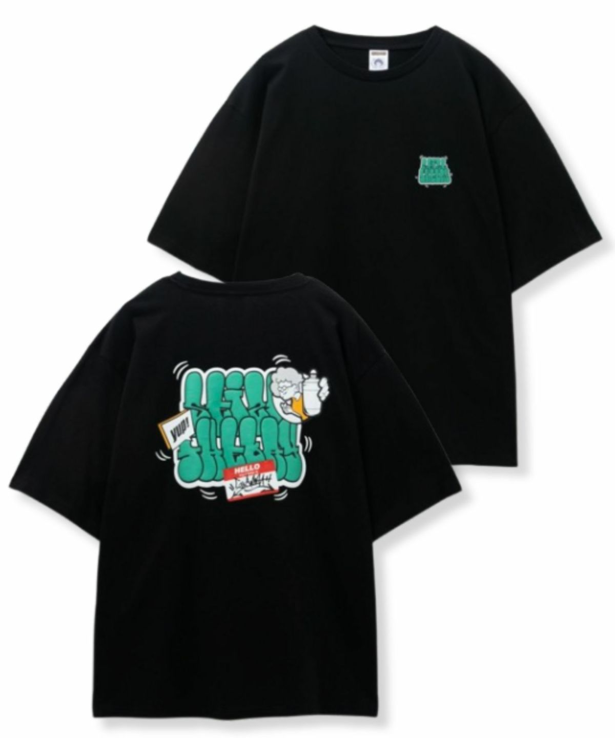 天竺発泡バブルロゴTシャツ メンズ ネコポス 対応商品