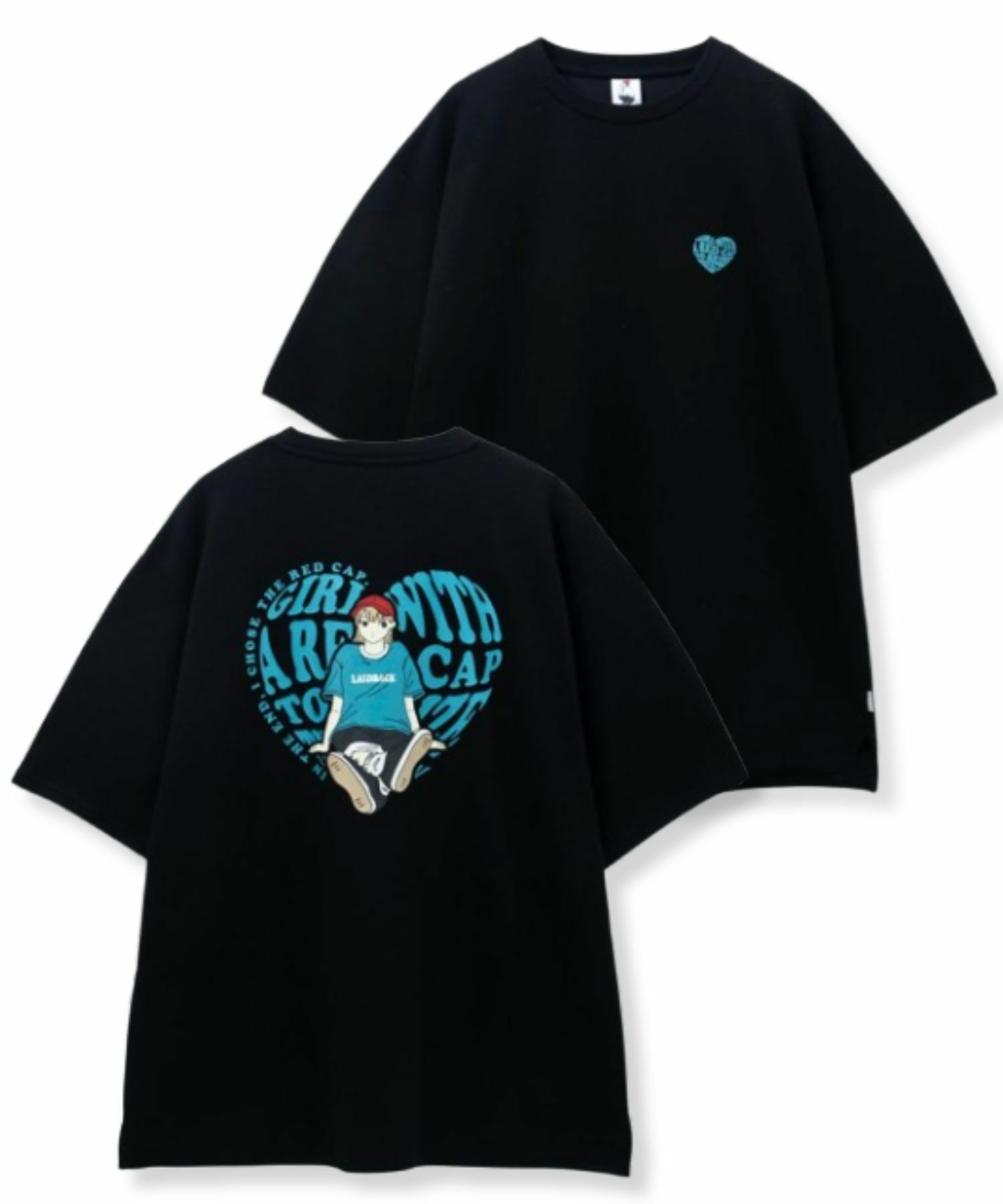 RED CAP GIRL  ポンチ素材バックプリントTシャツ メンズ メール便 対応商品商品サムネイル-1