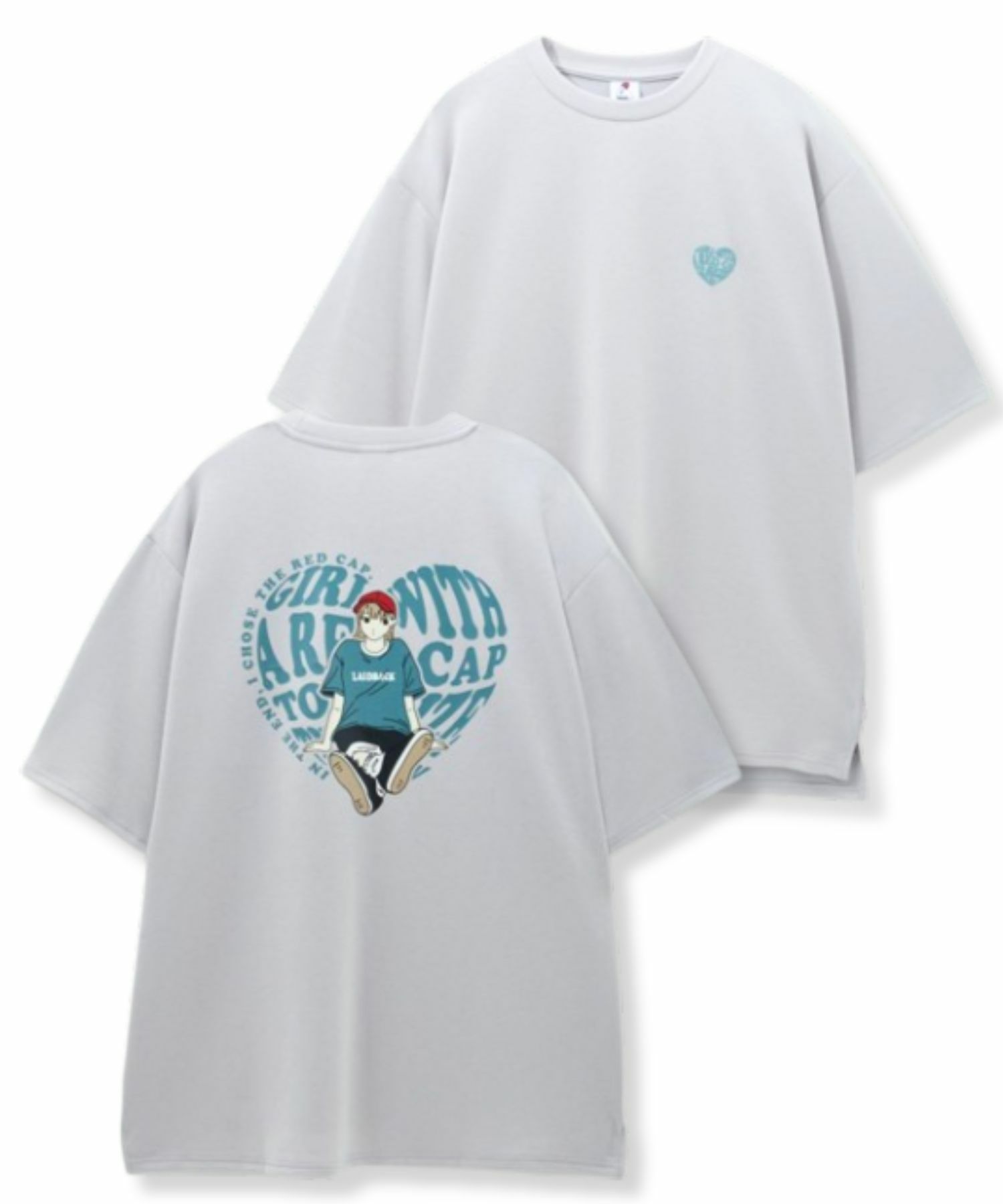 RED CAP GIRL  ポンチ素材バックプリントTシャツ メンズ メール便 対応商品商品サムネイル-3