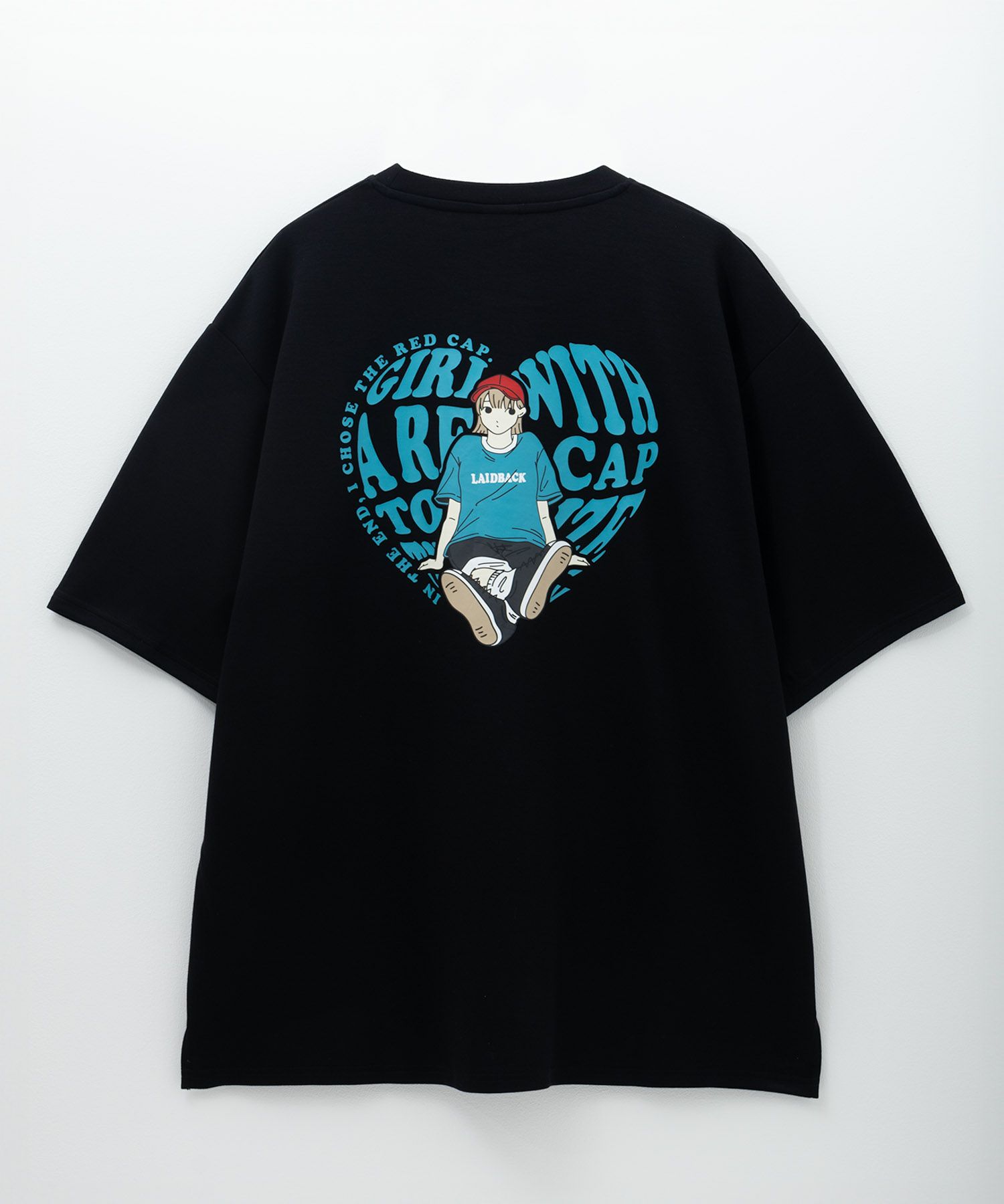 RED CAP GIRL ポンチ素材バックプリントTシャツ メンズ ネコポス 対応商品